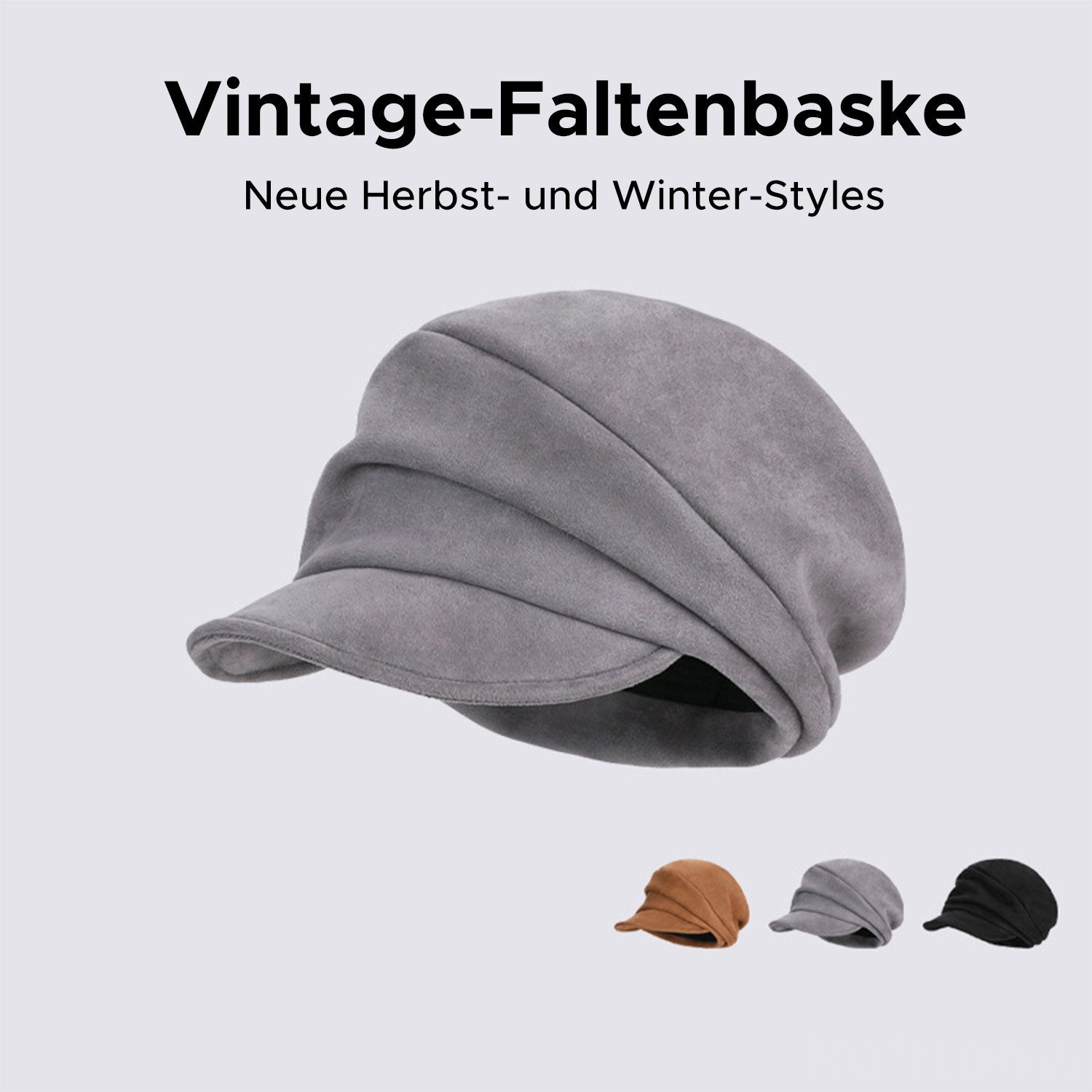 Refttenw Schiebermütze Frauen Weiche Schirmmütze,Vintage Baskenmütze,Barett günstig online kaufen