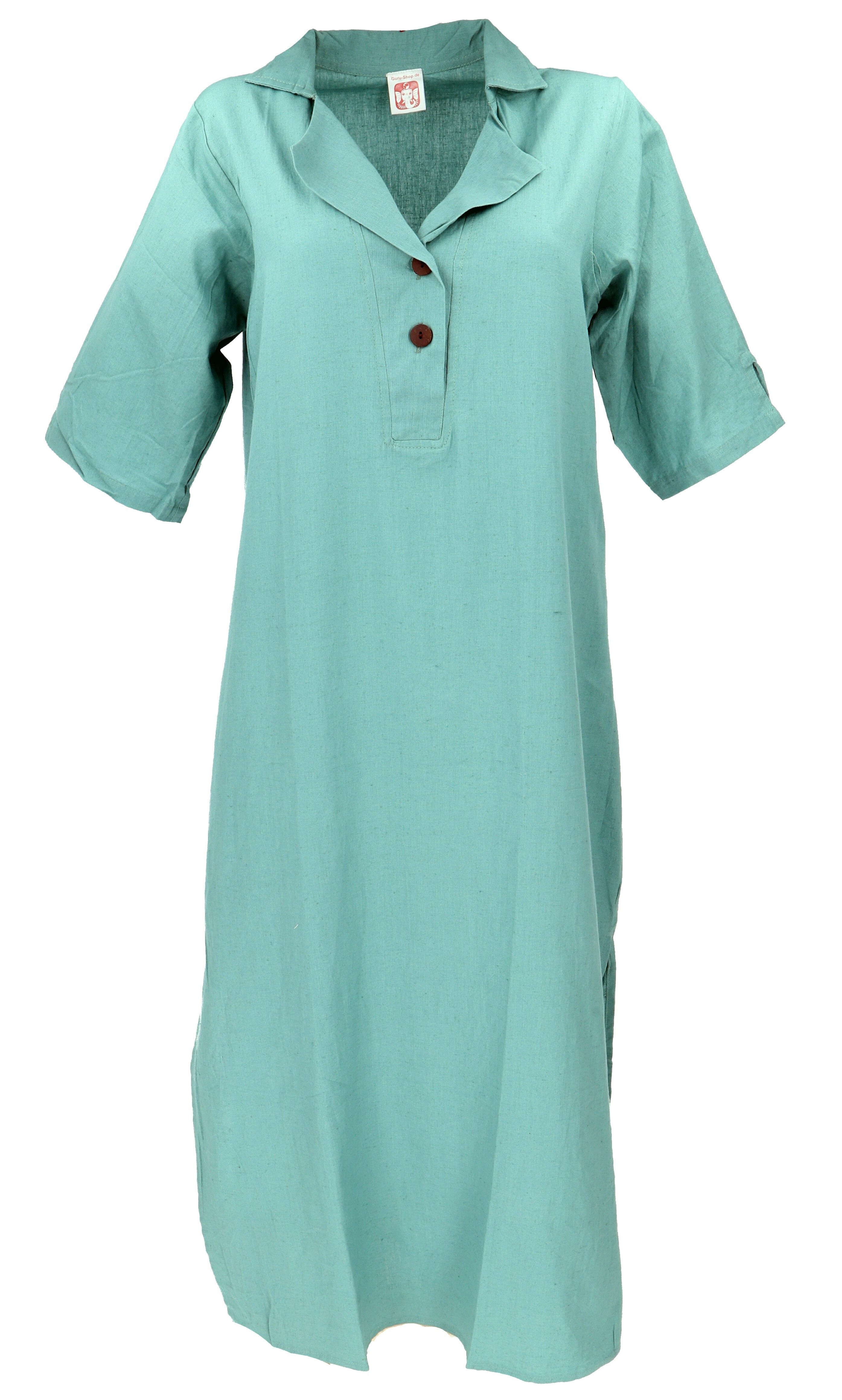 Guru-Shop Midikleid Luftiges Sommerkleid, Shirtkleid, Baumwoll.. günstig online kaufen