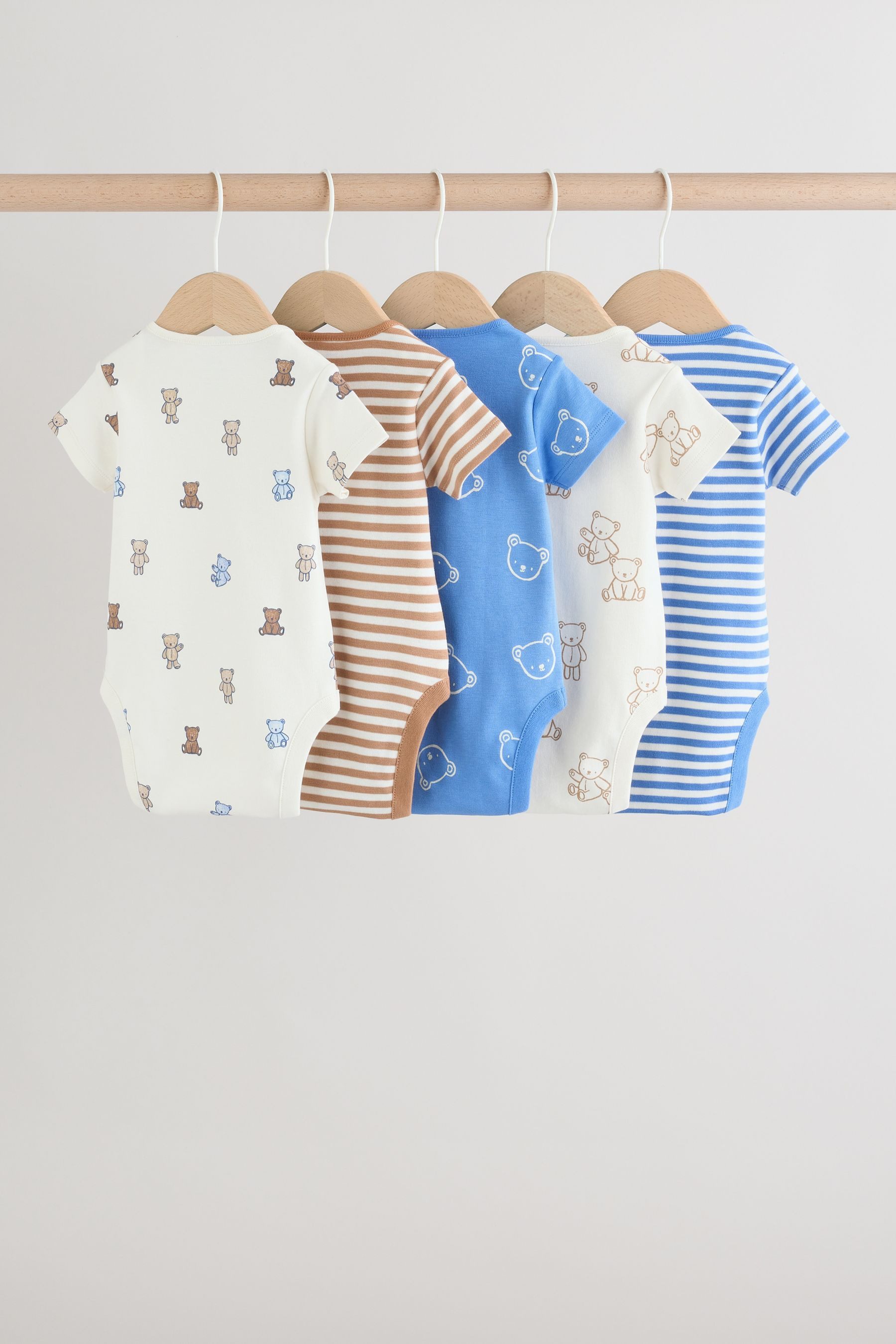 Next Kurzarmbody Kurzärmelige Baby Bodysuits im 5er-Pack (5-tlg)