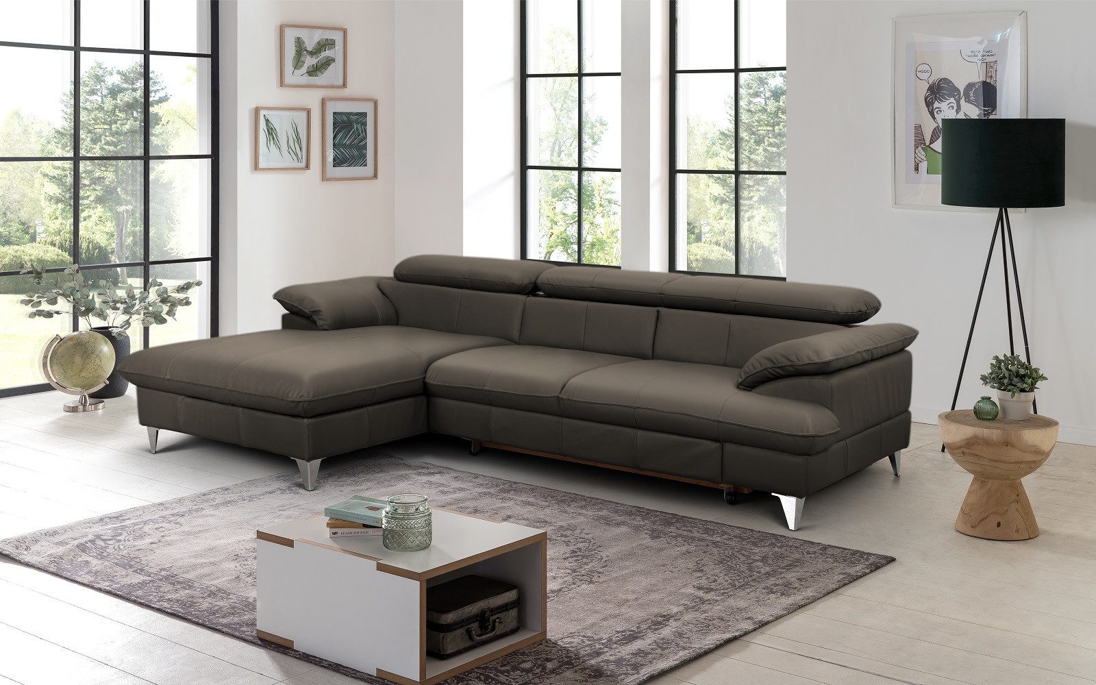 COTTA Ecksofa David Echtleder, Echtleder mit günstig online kaufen