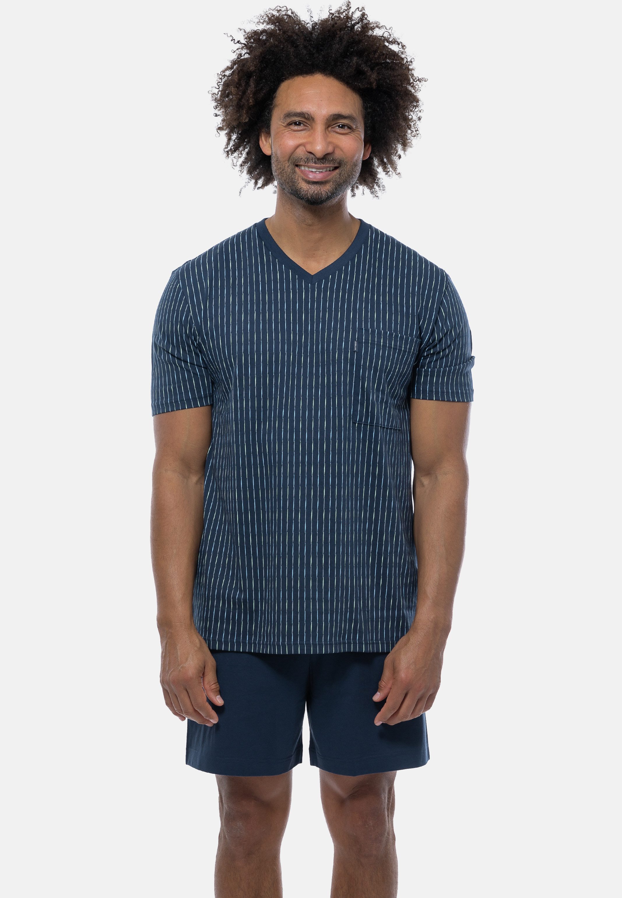 Ammann Pyjama Organic Cotton Cord (Set, 2 tlg) Schlafanzug - Baumwolle - Luftige Schnittform, Angenehm auf der Haut