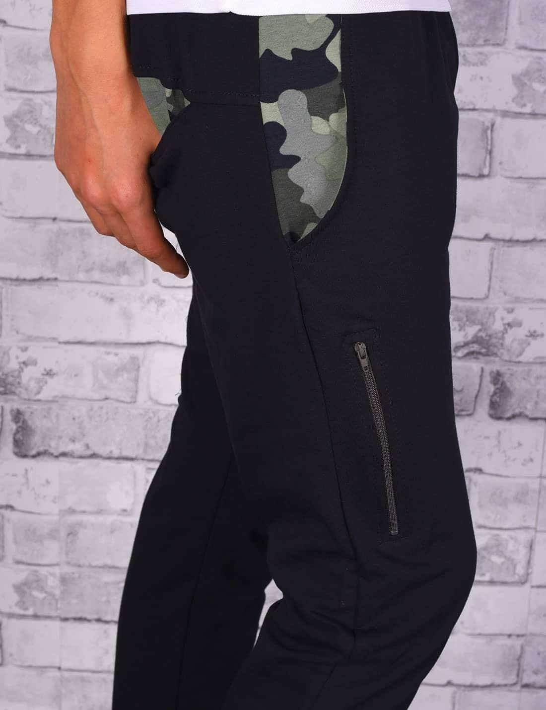 (1-tlg) Sweatpants mit Schwarz-Grün-Camouflage Bund Jungen elastischem Sweathose Kinder BEZLIT
