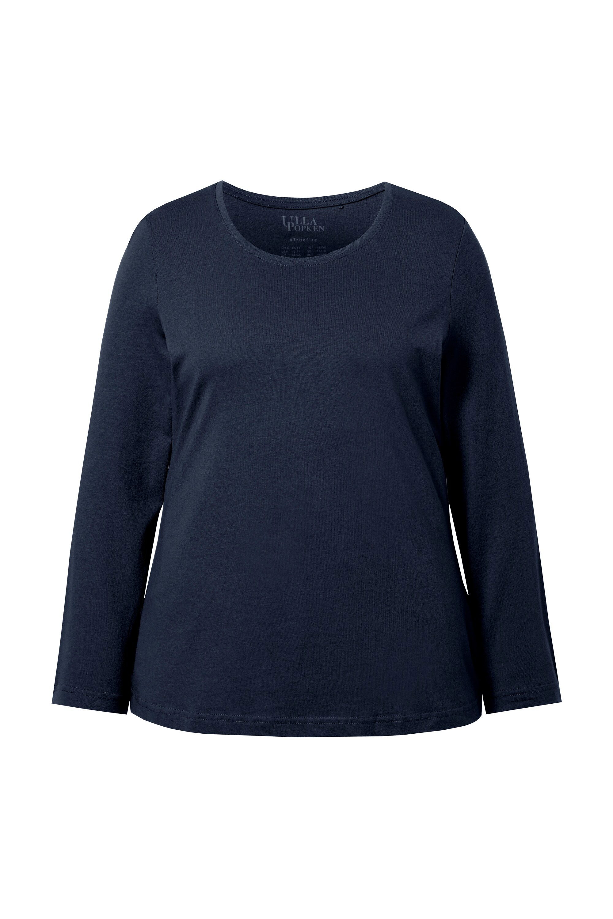 Ulla Popken T-Shirt bis 64 Oberteil Langarmshirt Basic Langarm günstig online kaufen