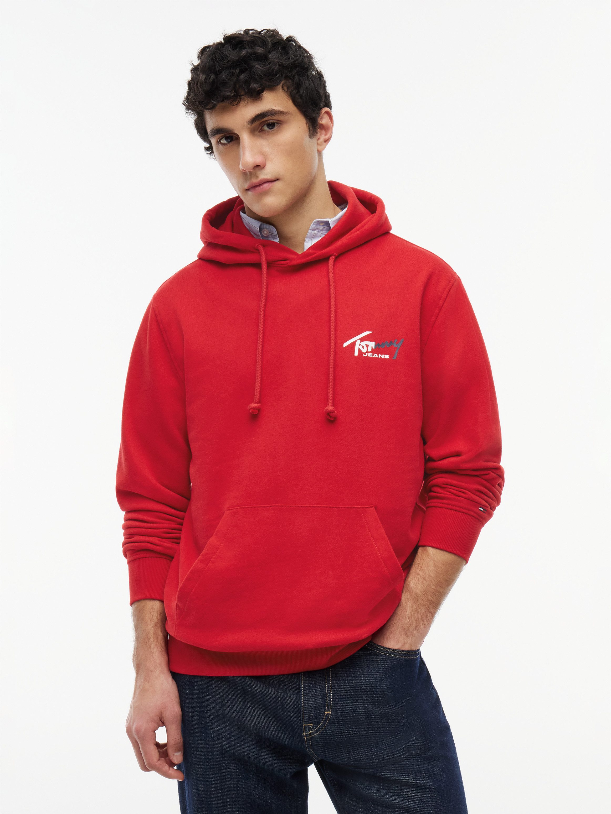 Tommy Jeans Kapuzensweatshirt TJM REGULAR ENTRY SIGN Regular fit, mit Kordelzug