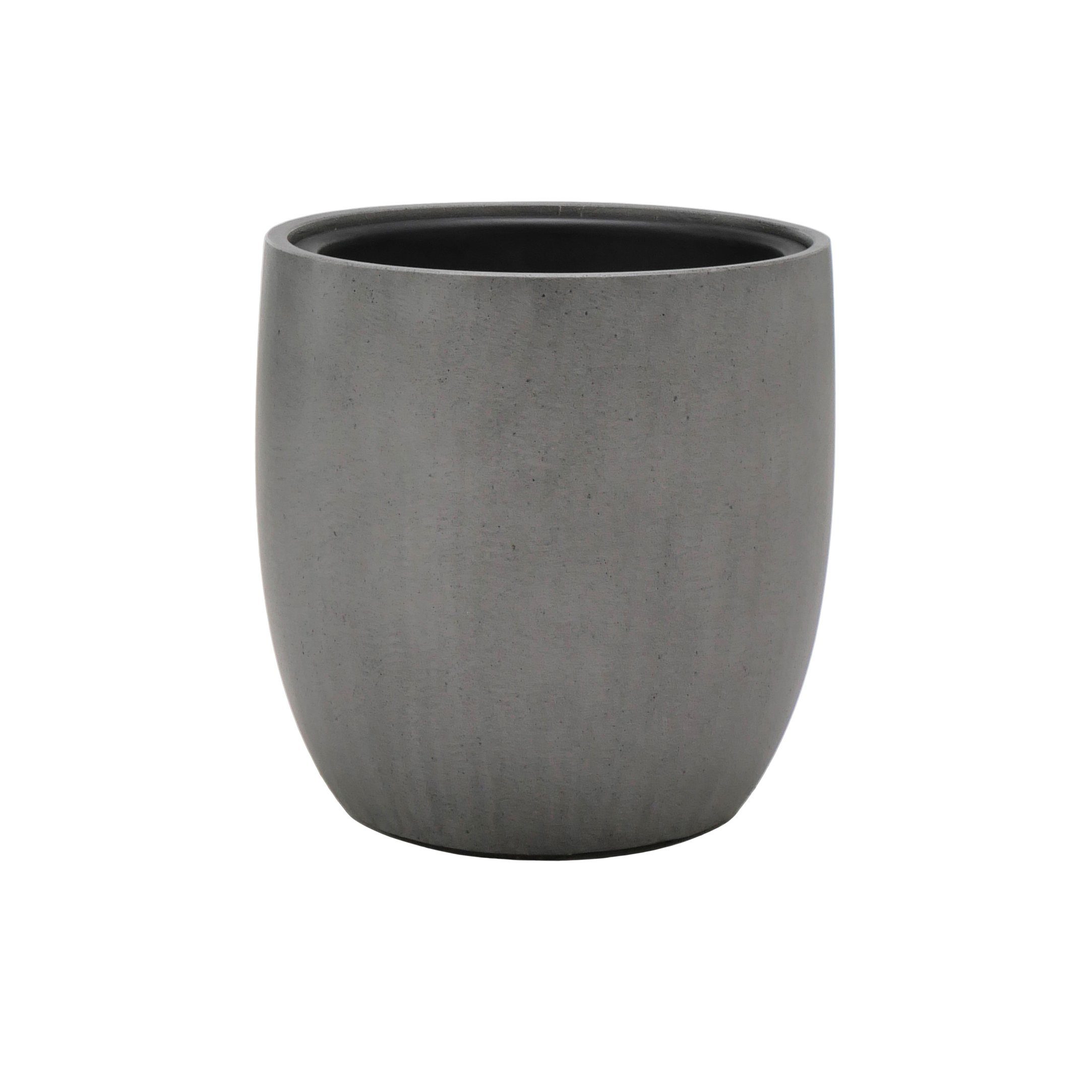 Flingora Pflanzkübel Dao, mit Einsatz - Fiberglas - Indoor & Outdoor - Staubgrau - Ø 30 cm