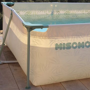 Misomo Rechteckpool Frame Pool, Aufstellpool, 300x200x76 cm, inkl. Pumpe, Rechteckig