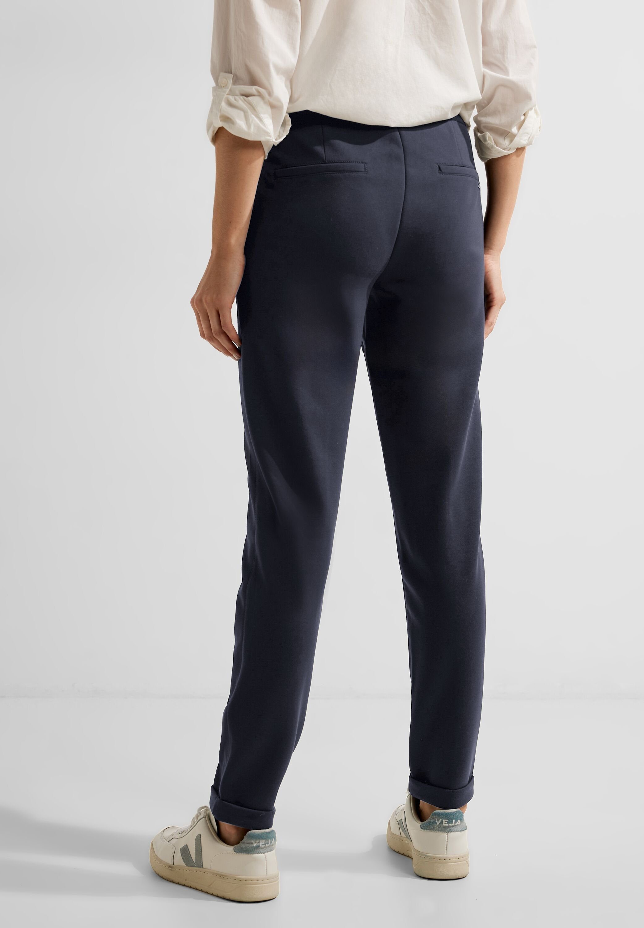 Cecil Sky Tunnelzugbändchen Cecil (1-tlg) Casual Jogg Joggpants Blue Night Fit Pants in