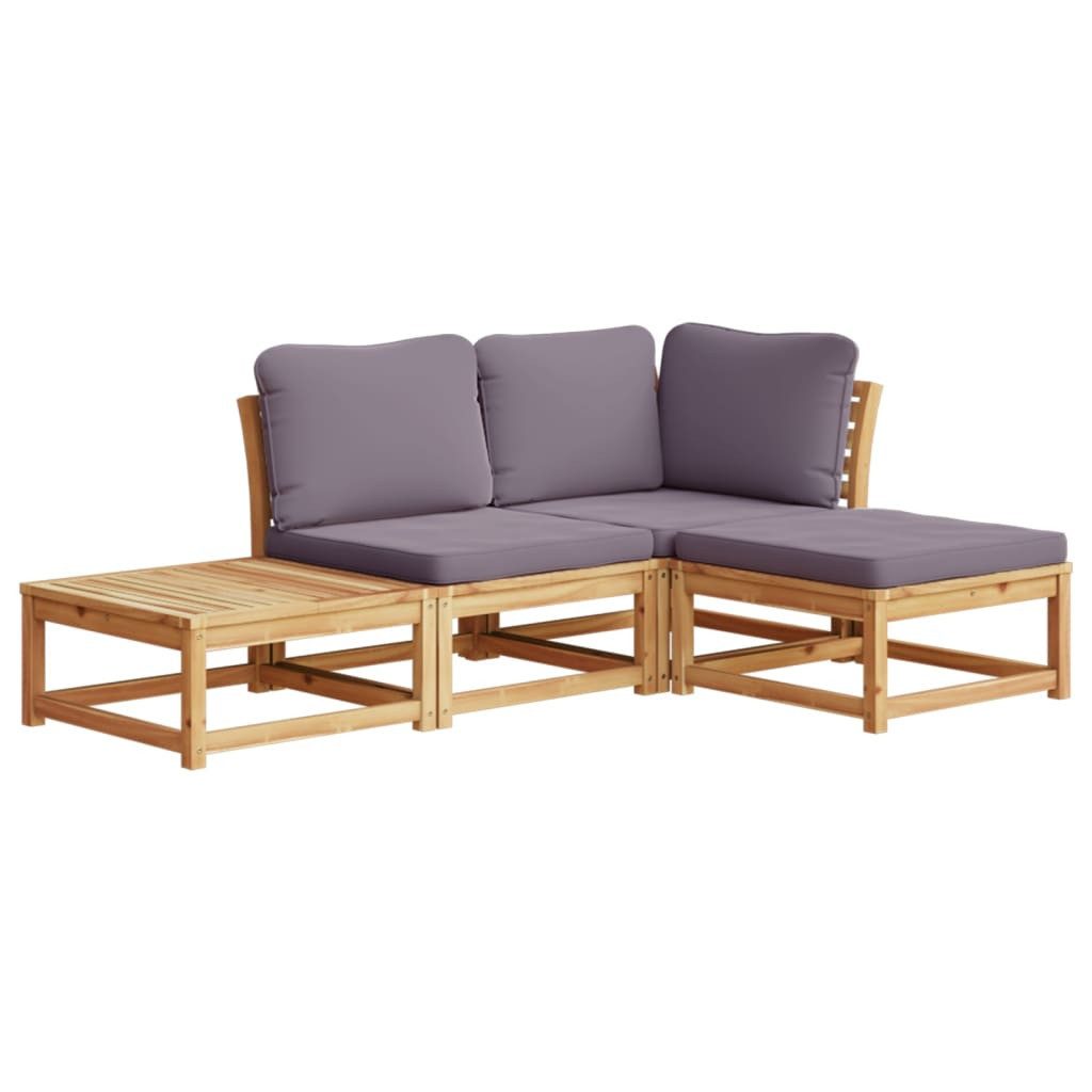 vidaXL Sofaelement 4-tlg. Garten-Lounge-Set mit Kissen günstig online kaufen