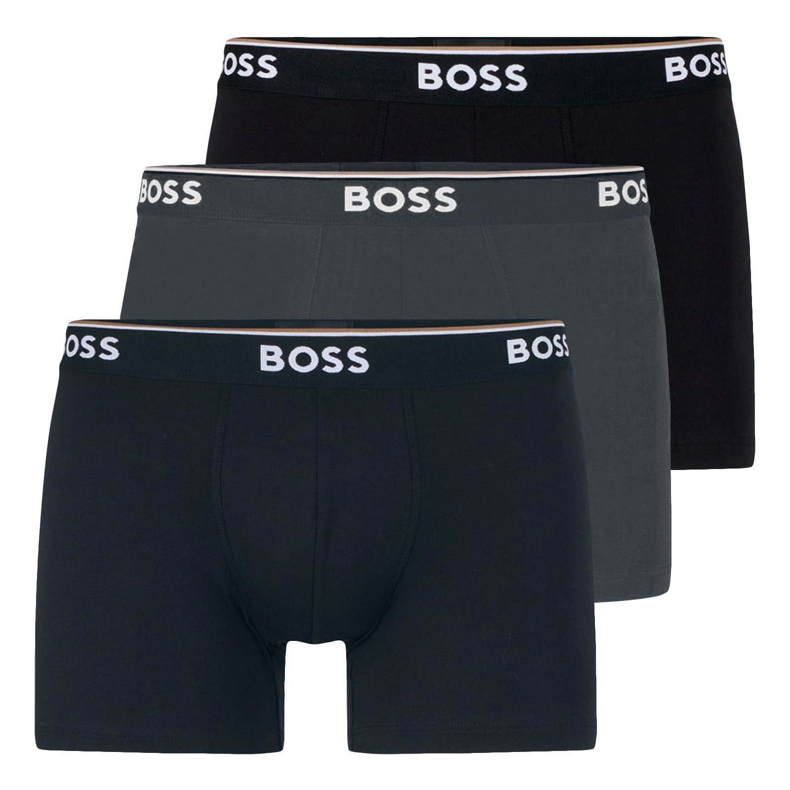 BOSS Boxer Power Long Boxer Brief (3-St) mit elastischem Komfortbund günstig online kaufen