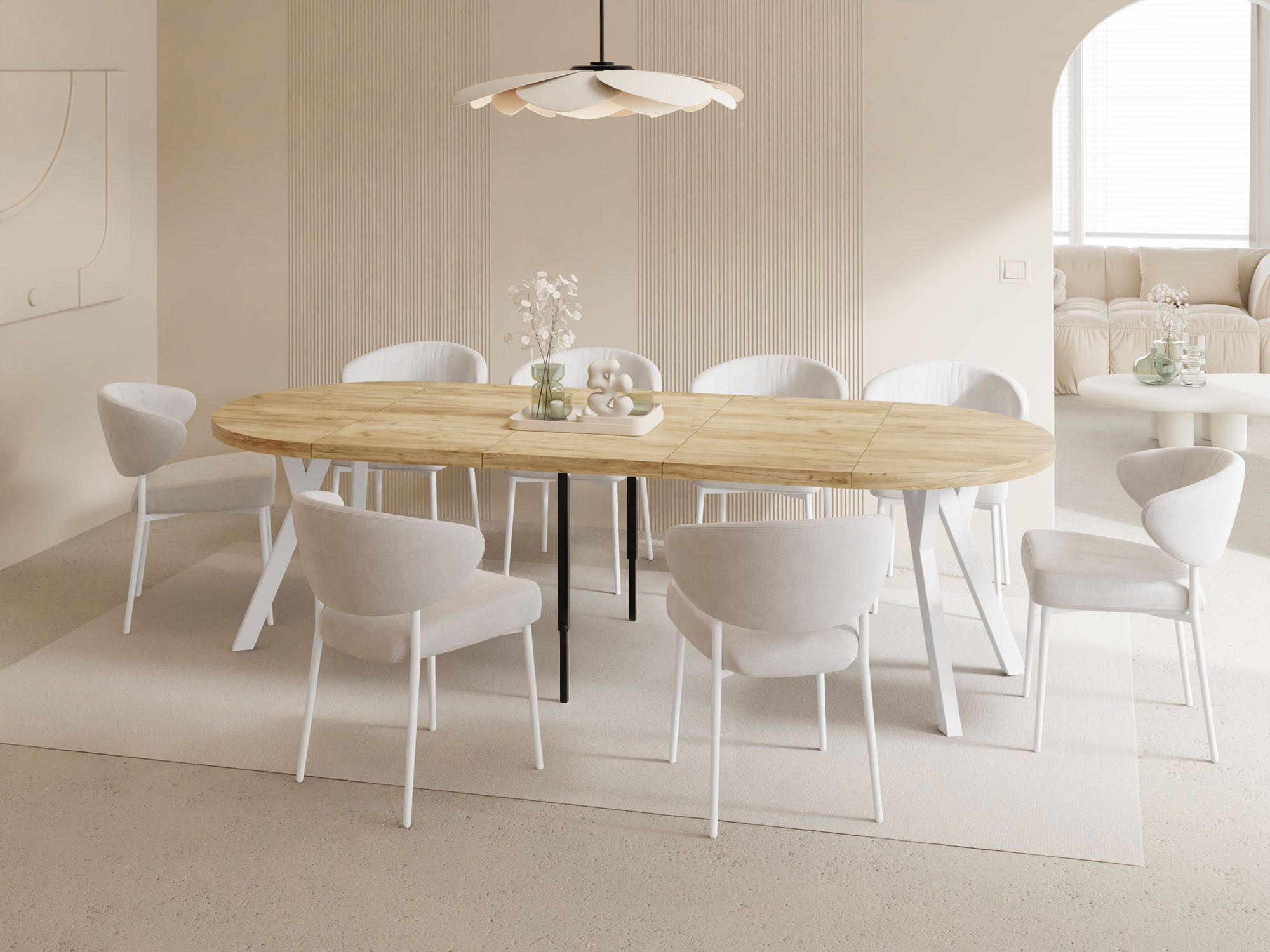 WFL GROUP Esstisch Twixy (erhältlich in 2 Größen – Durchmesser 100 cm, ausz günstig online kaufen