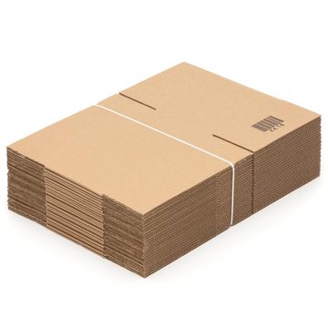 KK Verpackungen Versandkarton, 15 Faltkartons 300 x 200 x 150 mm Postversand Warenversand Wellpappkartons Braun