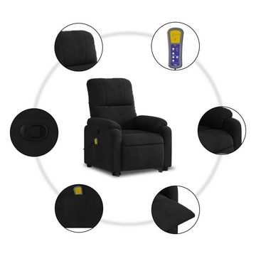 vidaXL Sessel Massagesessel mit Aufstehhilfe Schwarz Mikrofasergewebe (1-St)