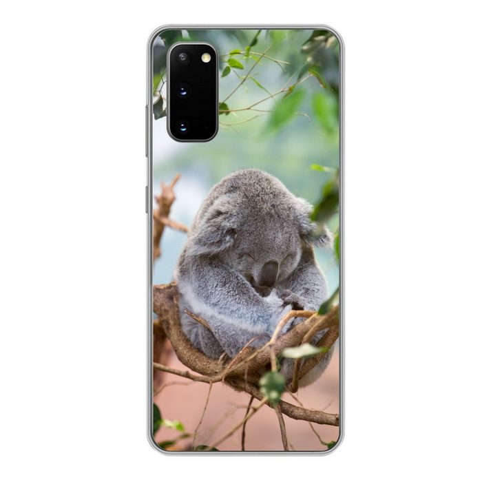 MuchoWow Handyhülle Koala - Äste - Schlaf - Kinder - Jungen - Mädchen Phone Case Handyhülle Samsung Galaxy S20 Silikon Schutzhülle