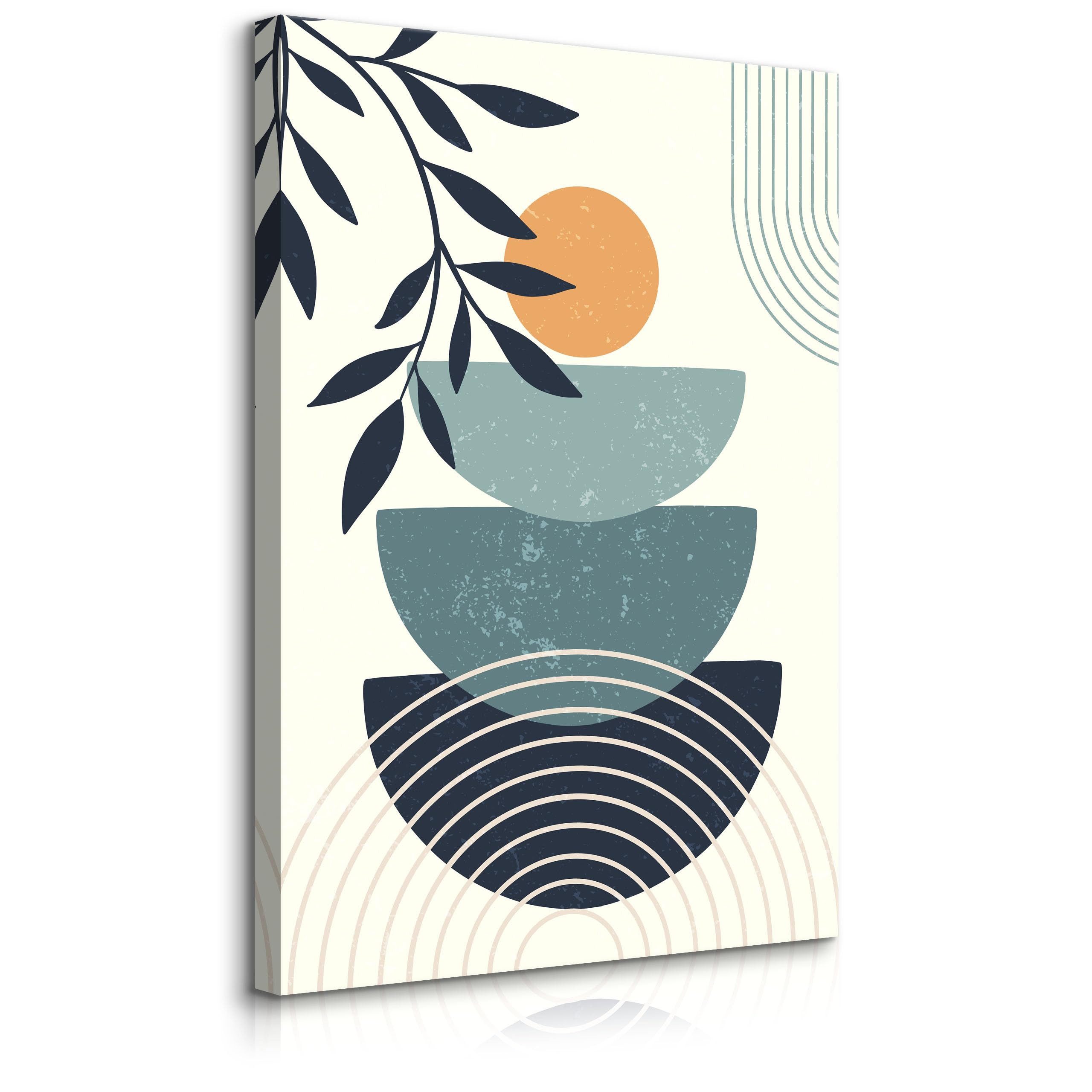 Muralo Leinwandbild Abstrakt – Leinwandbild Wandbild Kunstdruck Wohnzimmer, Abstrakt (1 St), Blaustein-Gerichte Aufhängefertig, 20 x 30 cm, aufhängefertig