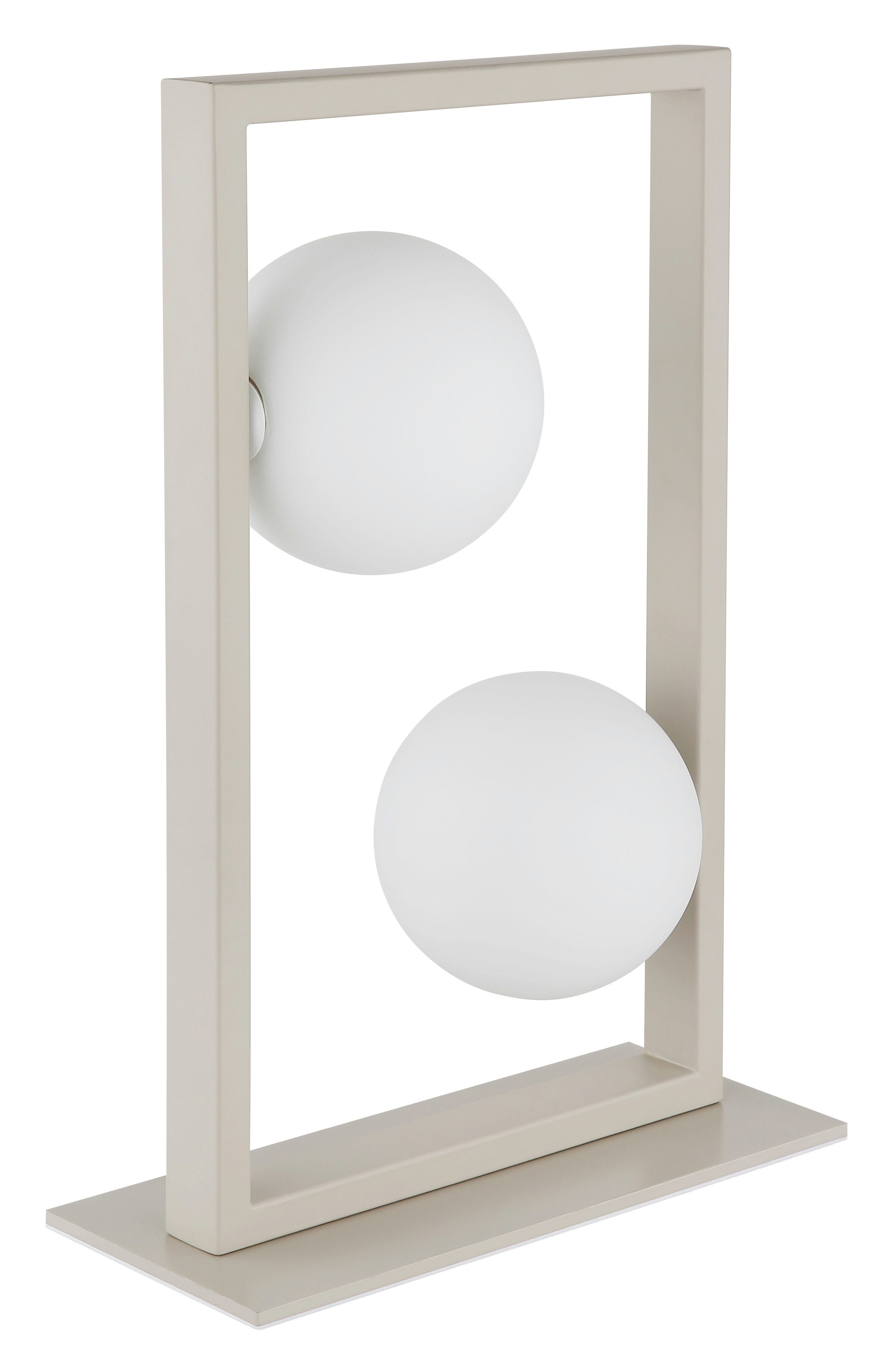 NOWA Tischleuchte NANDA, ohne Leuchtmittel, Tischlampe,Sand,Wohnraum,Schlafzimmer,Glaskugel opal,Flur,modern