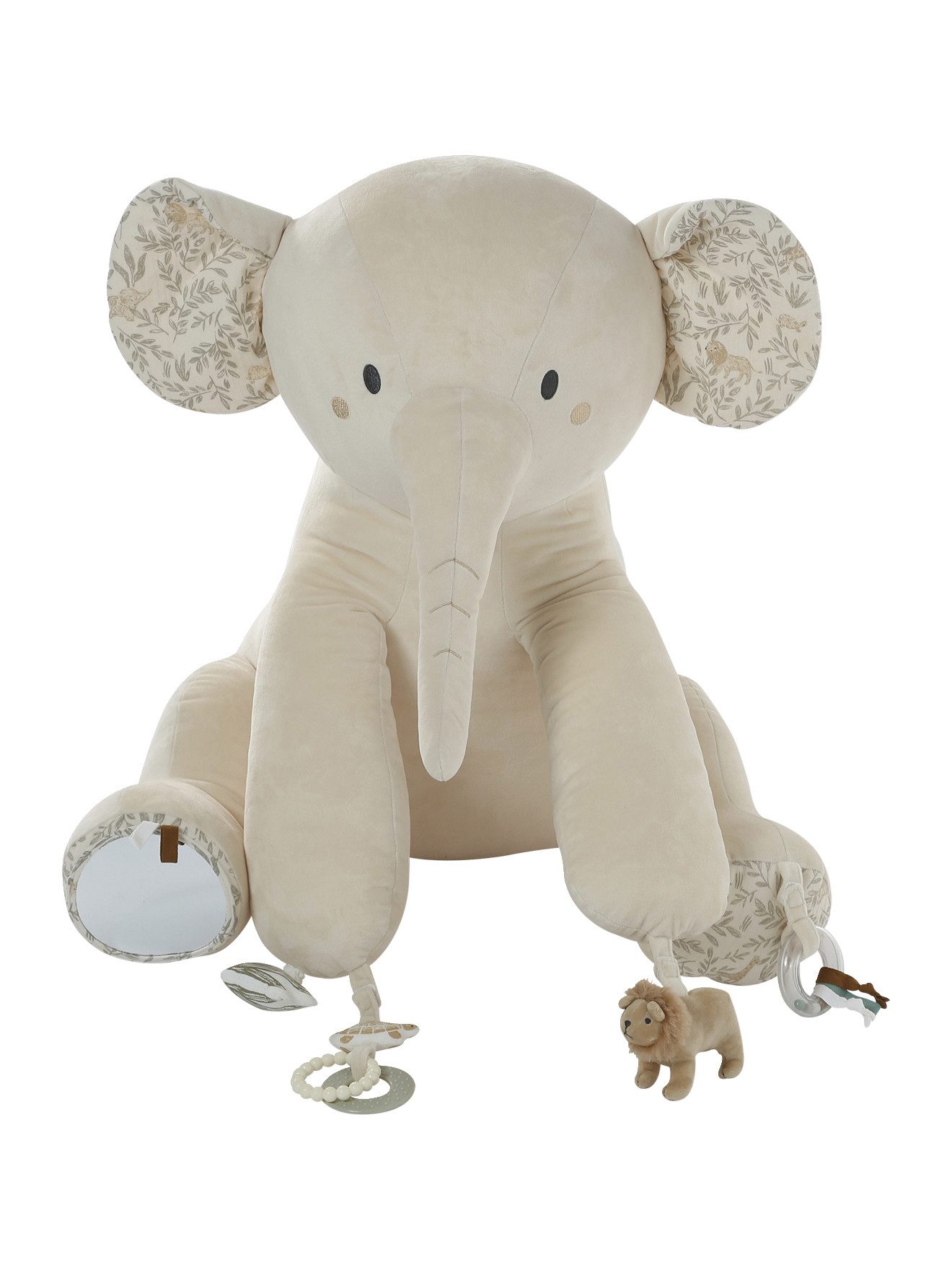 vertbaudet Lernspielzeug Großer Activity-Elefant aus Plüsch BABYLON