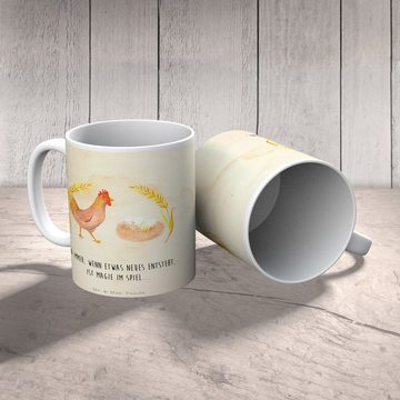 Mr. & Mrs. Panda Tasse Huhn Stolz - Vintage - Geschenk, Teetasse, Schwangerschaft, Hoftiere, Keramik, Brillante Bedruckung