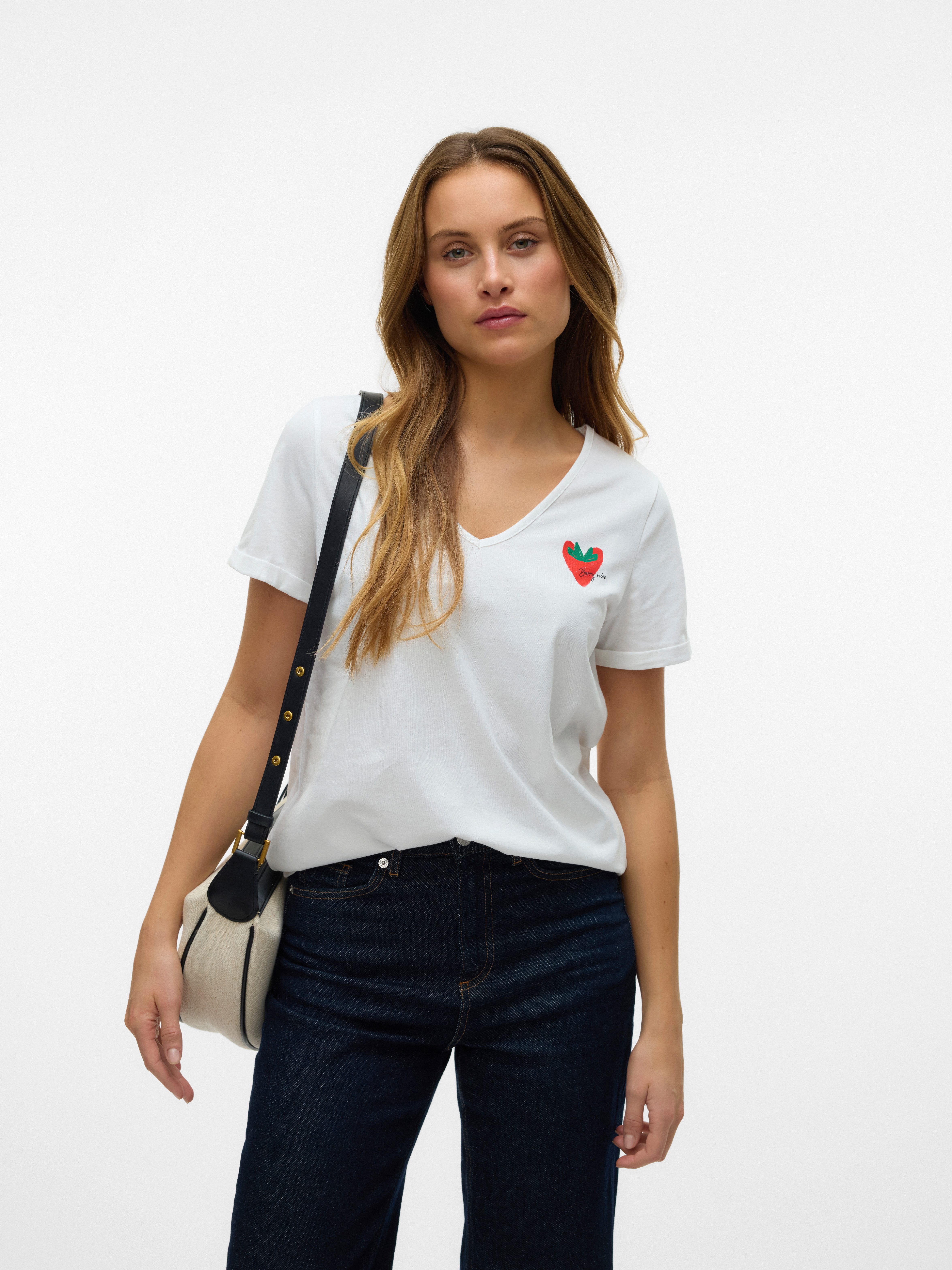Vero Moda Kurzarmshirt VMBITONA S/S V-NECK günstig online kaufen