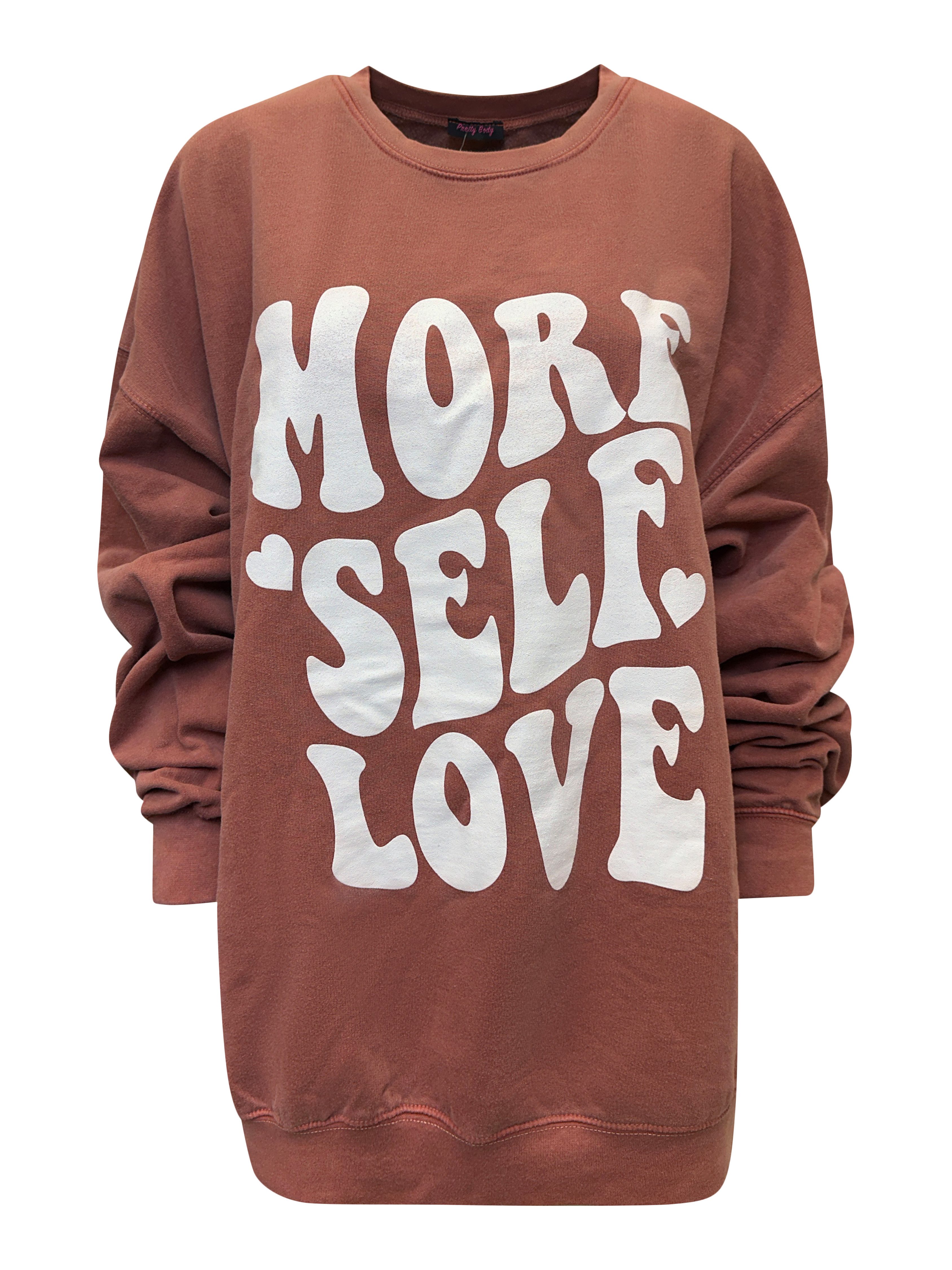 Longsweatshirt Worldclassca Oversized Sweatshirt Love Print Langarmshirt Pullover