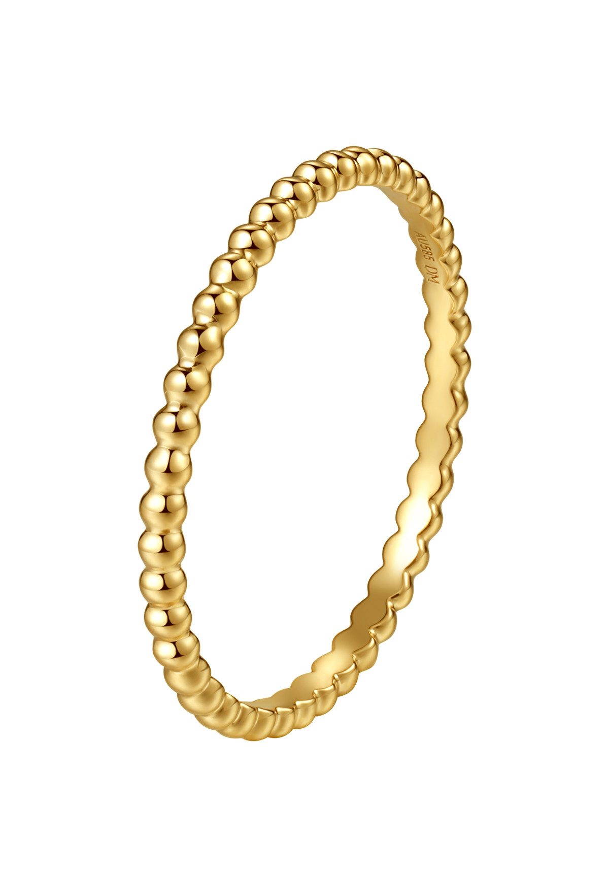 Dear Me Goldring Kugelring, 585er Echtgold, 14K Gold Ring für Damen, Partnerring