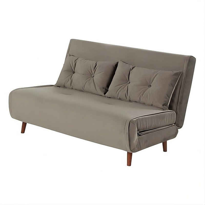 boho living® 2-Sitzer Velvet, mit Bettfunktion, inkl. zwei Samt-Zierkissen