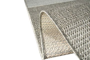 Teppich Teppich Modern Flachgewebe Kariert Sisal Optik Küchenteppich Küchenläufer Karo Design Grau, Teppich-Traum, rechteckig, Höhe: 5 mm