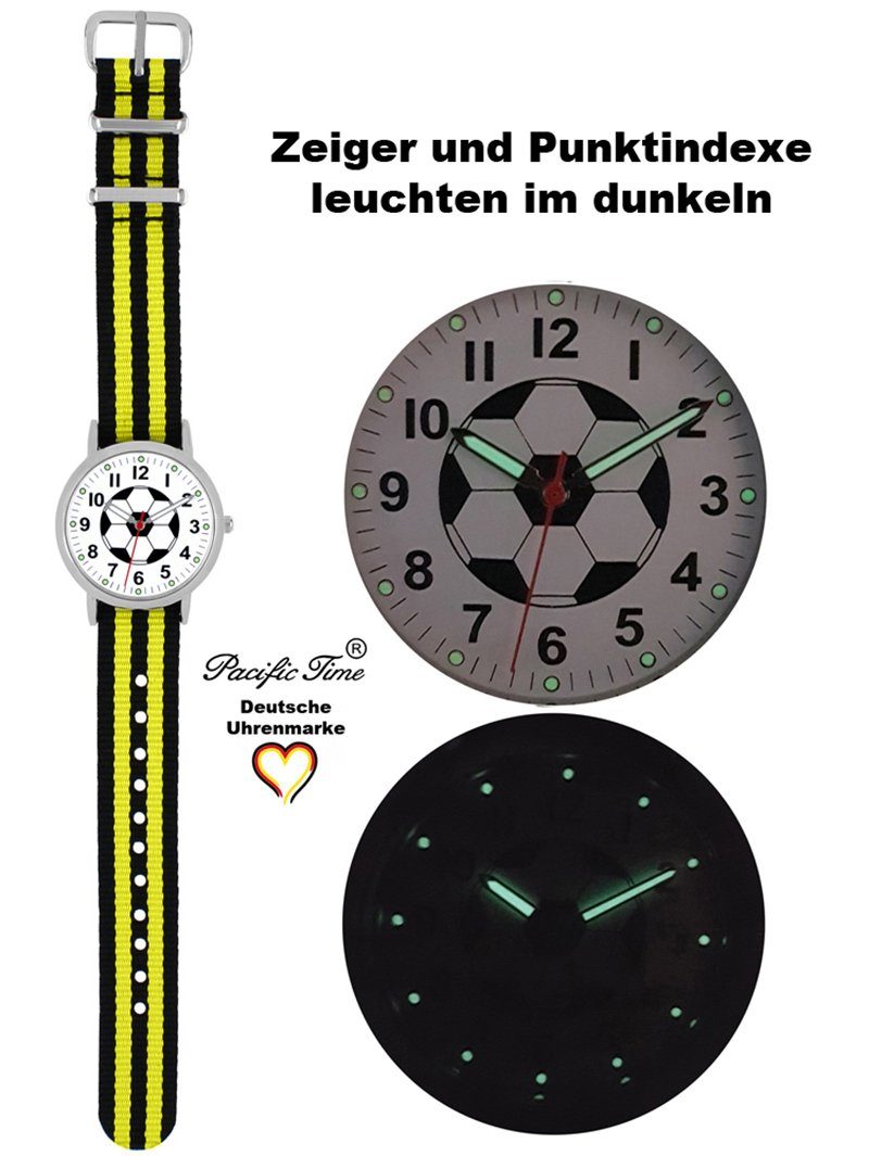 Pacific Time Quarzuhr Kinder Armbanduhr analog Mädchen Jungen Fußball Fan Sport, Wechselarmband Mix and Match - Gratis Versand – Bild 3 von 5