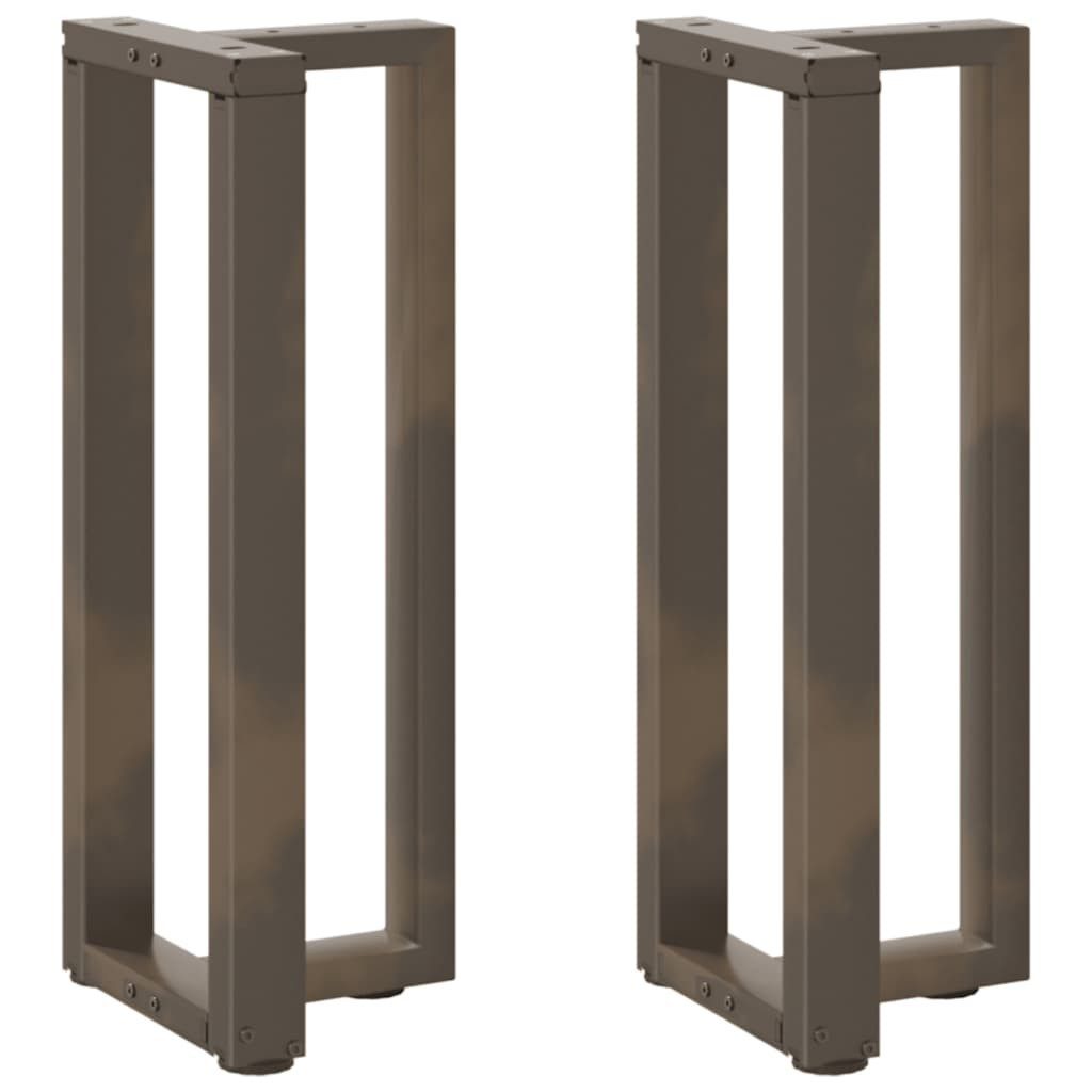 vidaXL Tischbein Konsolentischbeine T-Form 2 Stk. Naturstahl 25x28x(72-73) cm