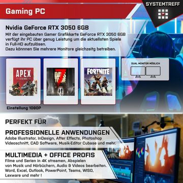 SYSTEMTREFF Basic Gaming-PC (AMD Ryzen 5 5600, GeForce RTX 3050, 16 GB RAM, 512 GB SSD, Luftkühlung, Windows 11, WLAN)