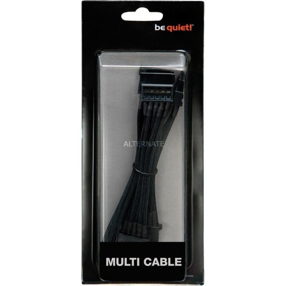 be quiet! Power Cable PSU > 3x SATA + 1x HDD/FDD Netzkabel, CM-61050, Computer, PC, Stromkabel, Netzkabel, SATA, HDD/FDD, Power Strom-Kabel, schwarz
