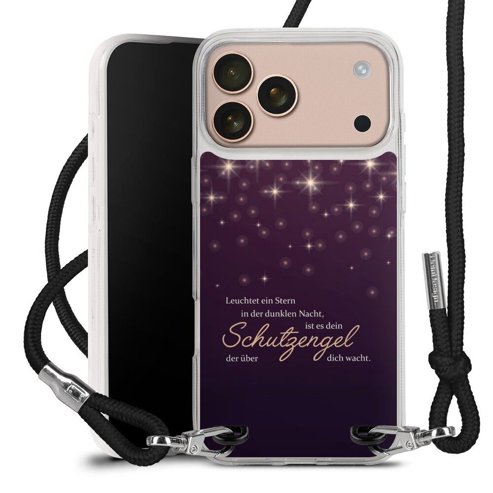 DeinDesign Handyhülle Schutzengel Sprüche Spruch Schutzengel, Apple iPhone 17 Pro Max Handykette Hülle mit Band Case zum Umhängen