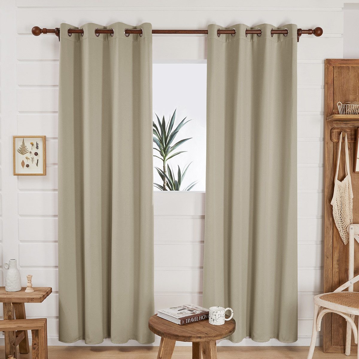 Deconovo Verdunkelungsvorhang Gardinen mit Ösen Blickdichte Vorhang Kältesc günstig online kaufen