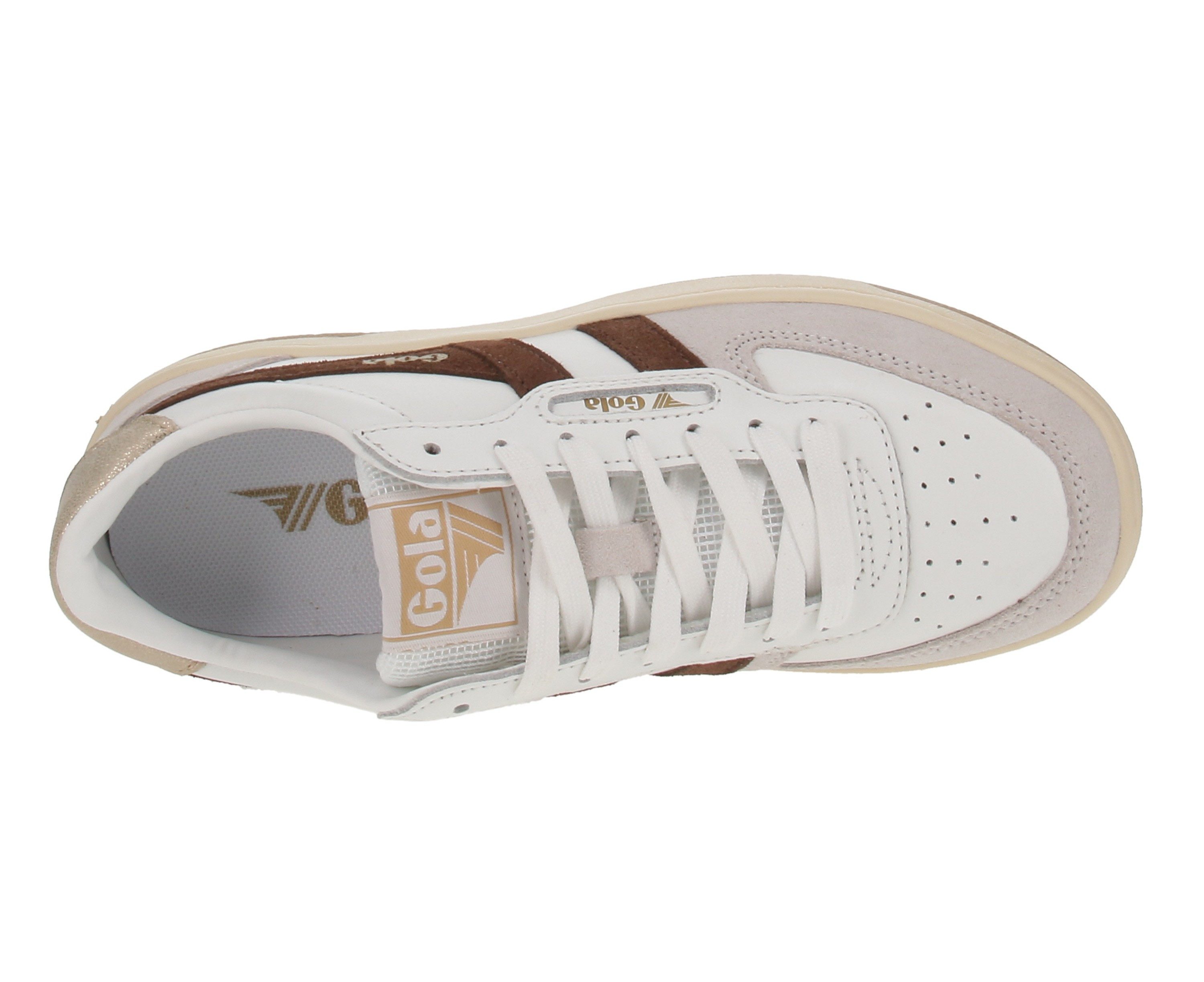 Gola Gola Hawk - Damen Sneaker - White-Dark Brown-Gold Sneaker – Bild 5 von 5