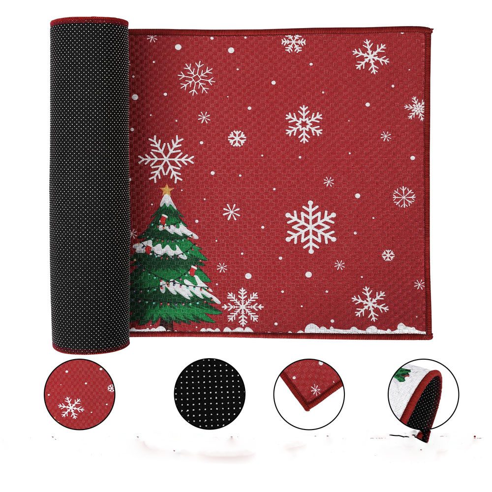 GarveeMore Fußmatte Weihnachtsmann Weihnachtstürmatte Weihnachtsbaum Willko günstig online kaufen