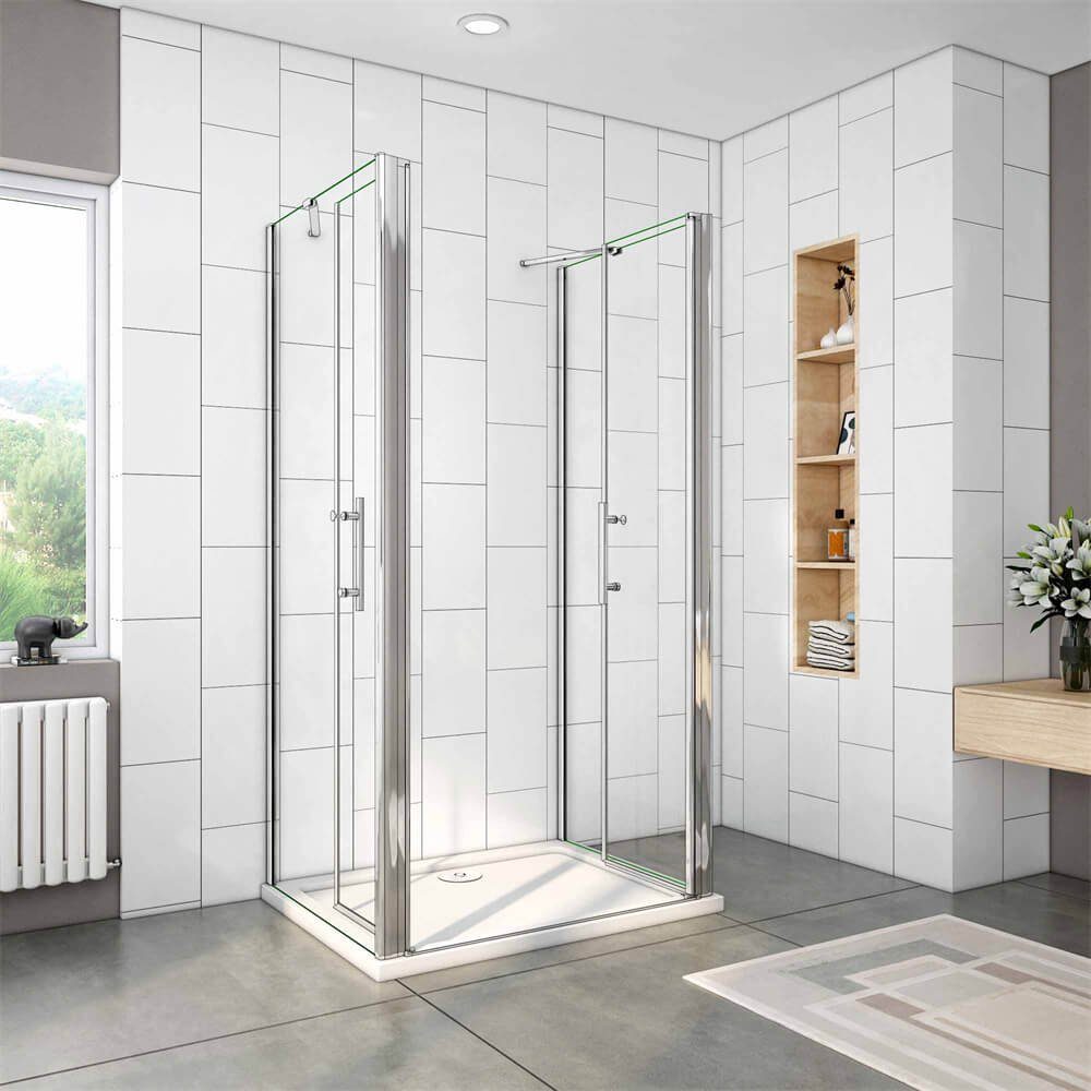 duschspa Komplettdusche Duschkabine U-Form Schwingtür mit 2 Seitenwänden Dr günstig online kaufen