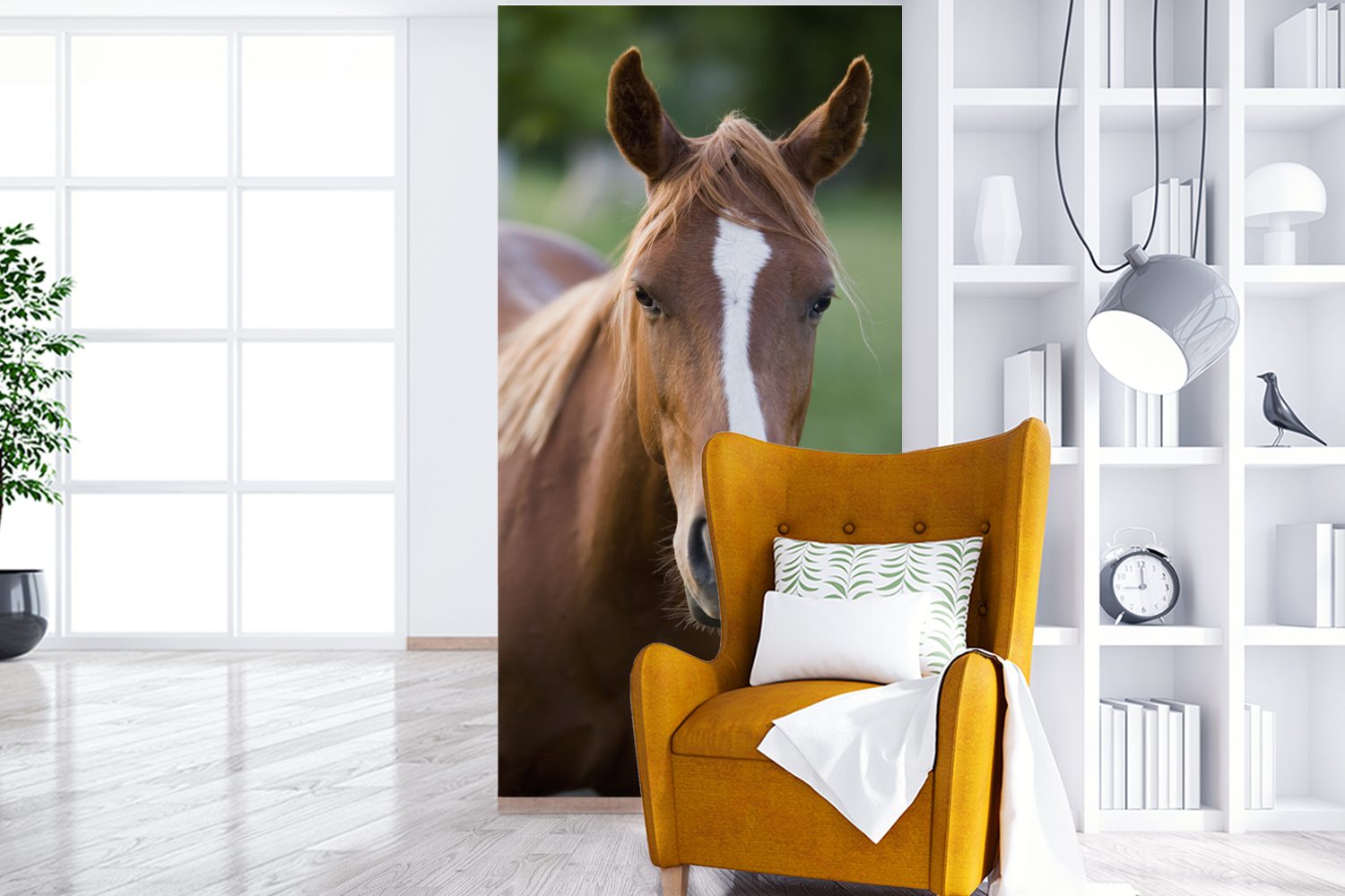 Vliestapete Pferd Porträt, Matt, Schlafzimmer - MuchoWow für Wohnzimmer Fototapete - Fototapete Natur St), bedruckt, (2 Küche,