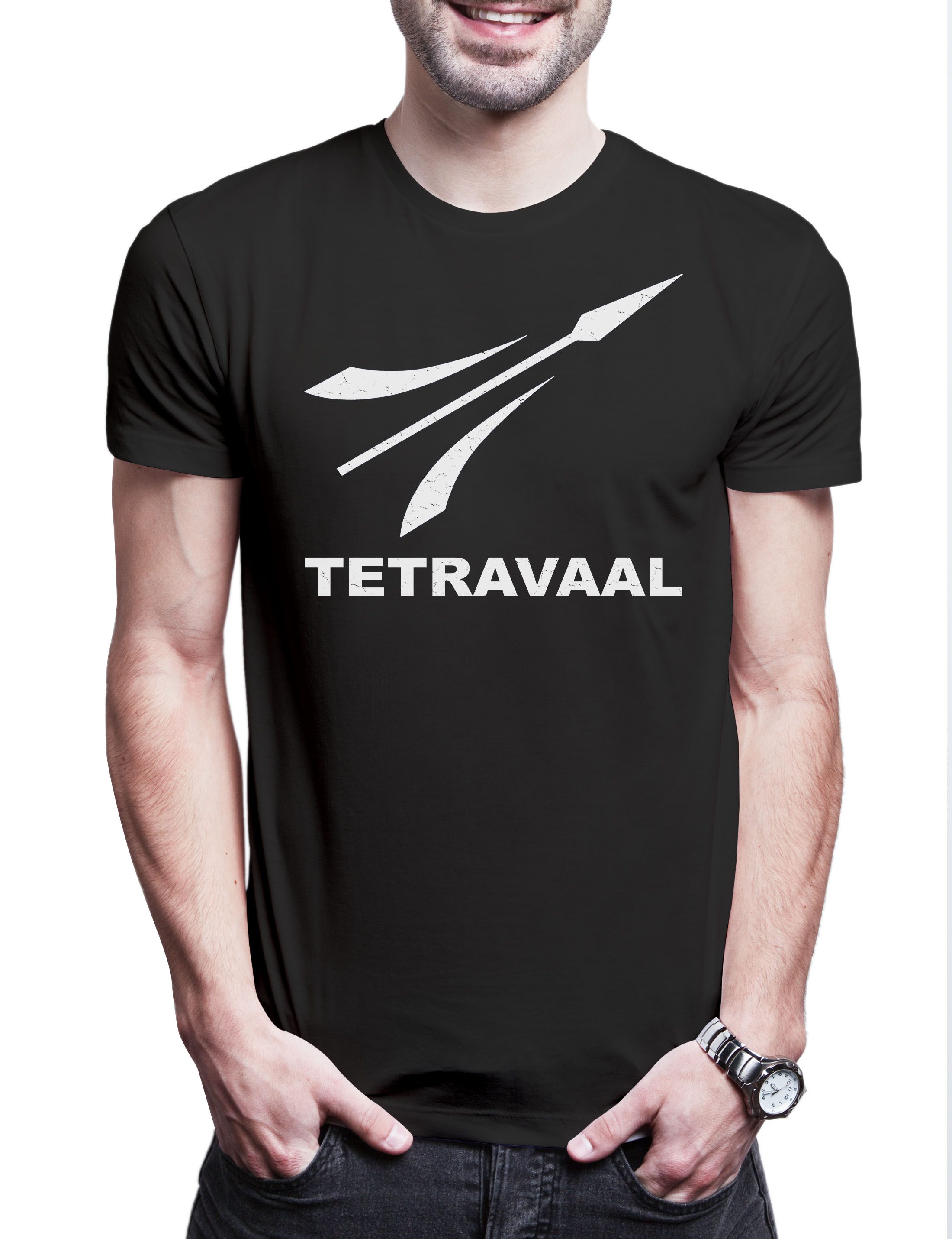 Print-Shirt Tetravaal Logo Herren T-Shirt Tactical Robot Sci-Fi Chappie Vaal