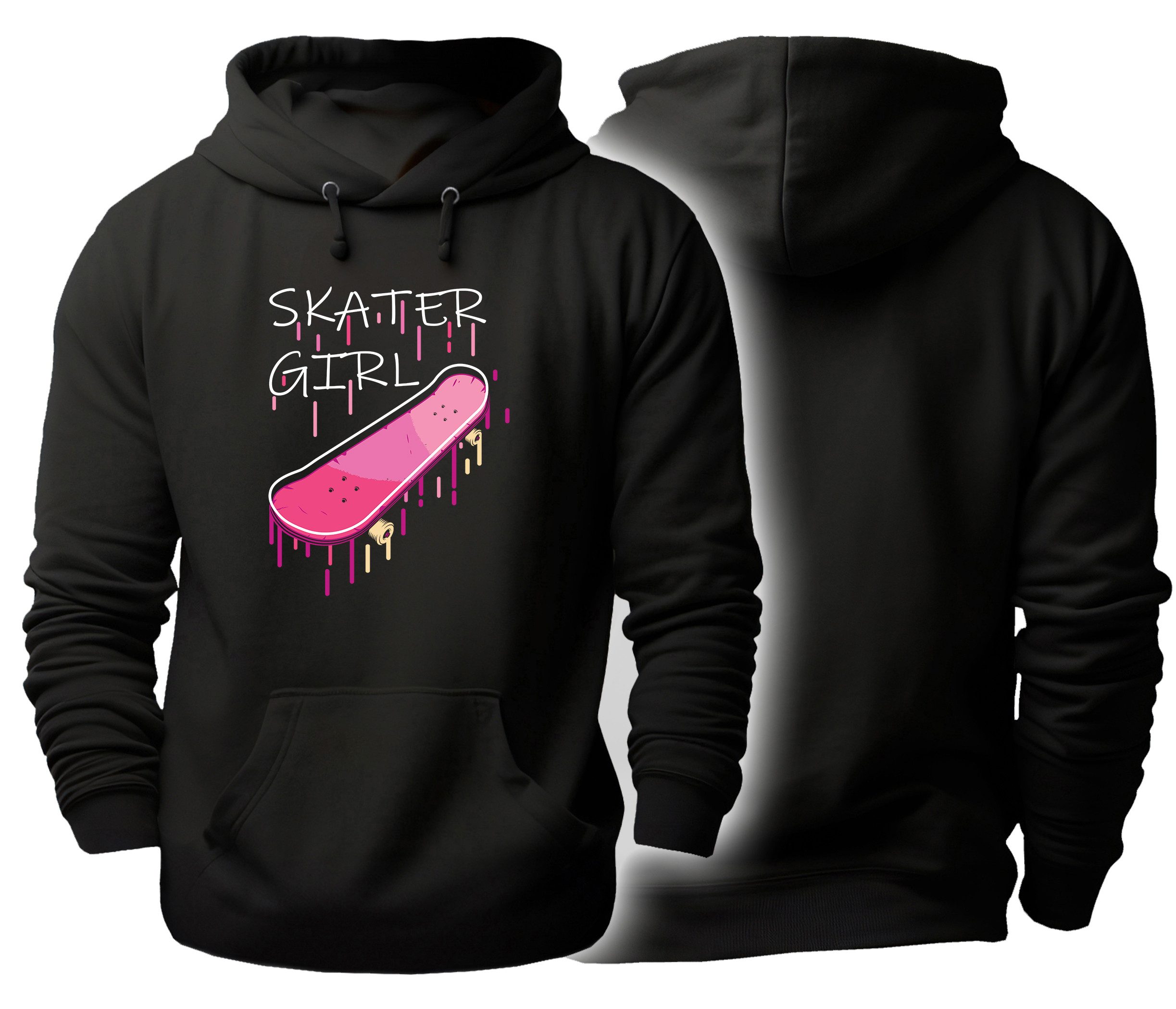 MyDesign24 Hoodie Damen Kapuzensweater - Skater Girl Skater Пуловеры i526