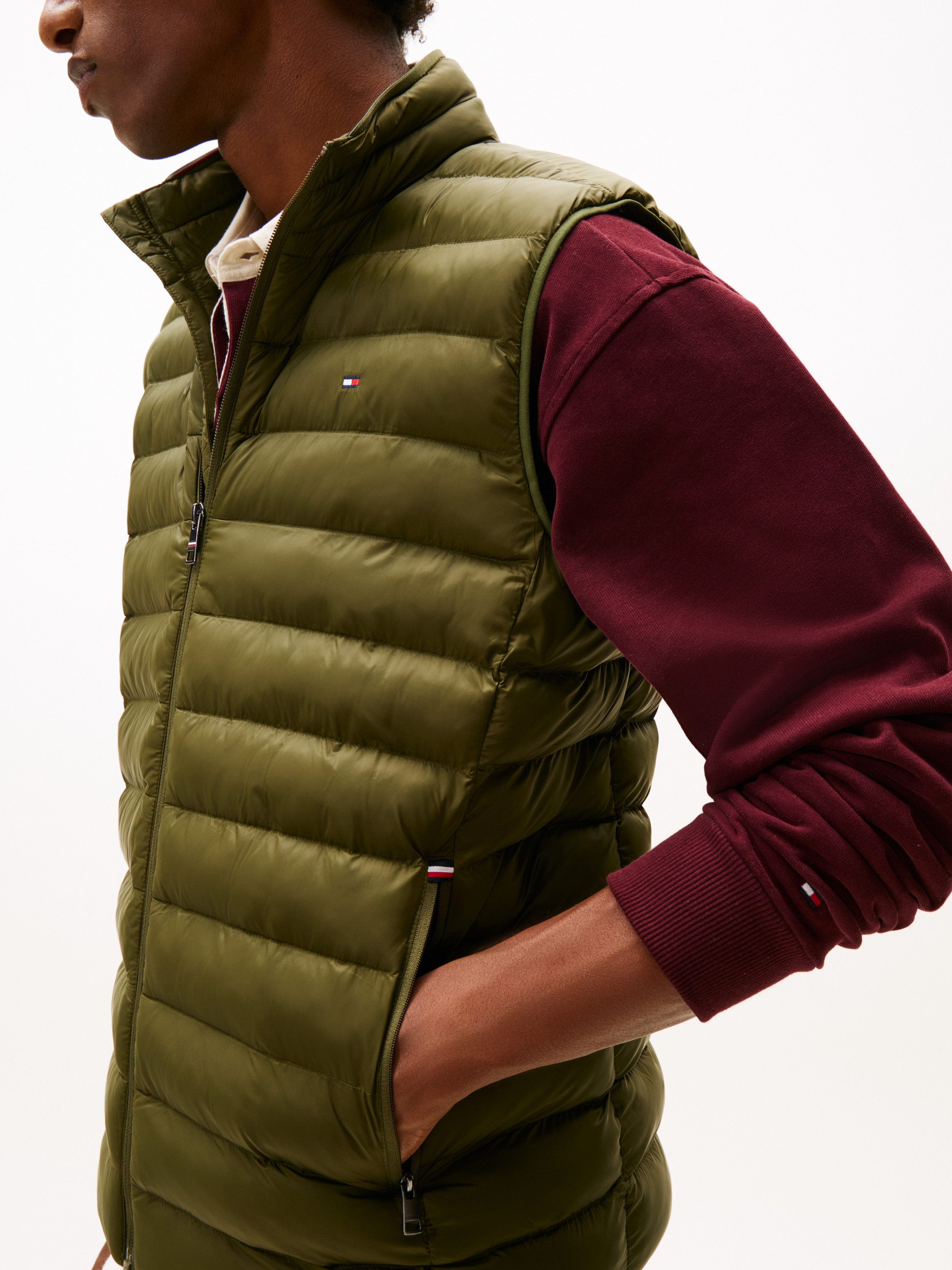 Tommy Hilfiger Steppweste PACKABLE RECYCLED VEST mit Logostickerei günstig online kaufen