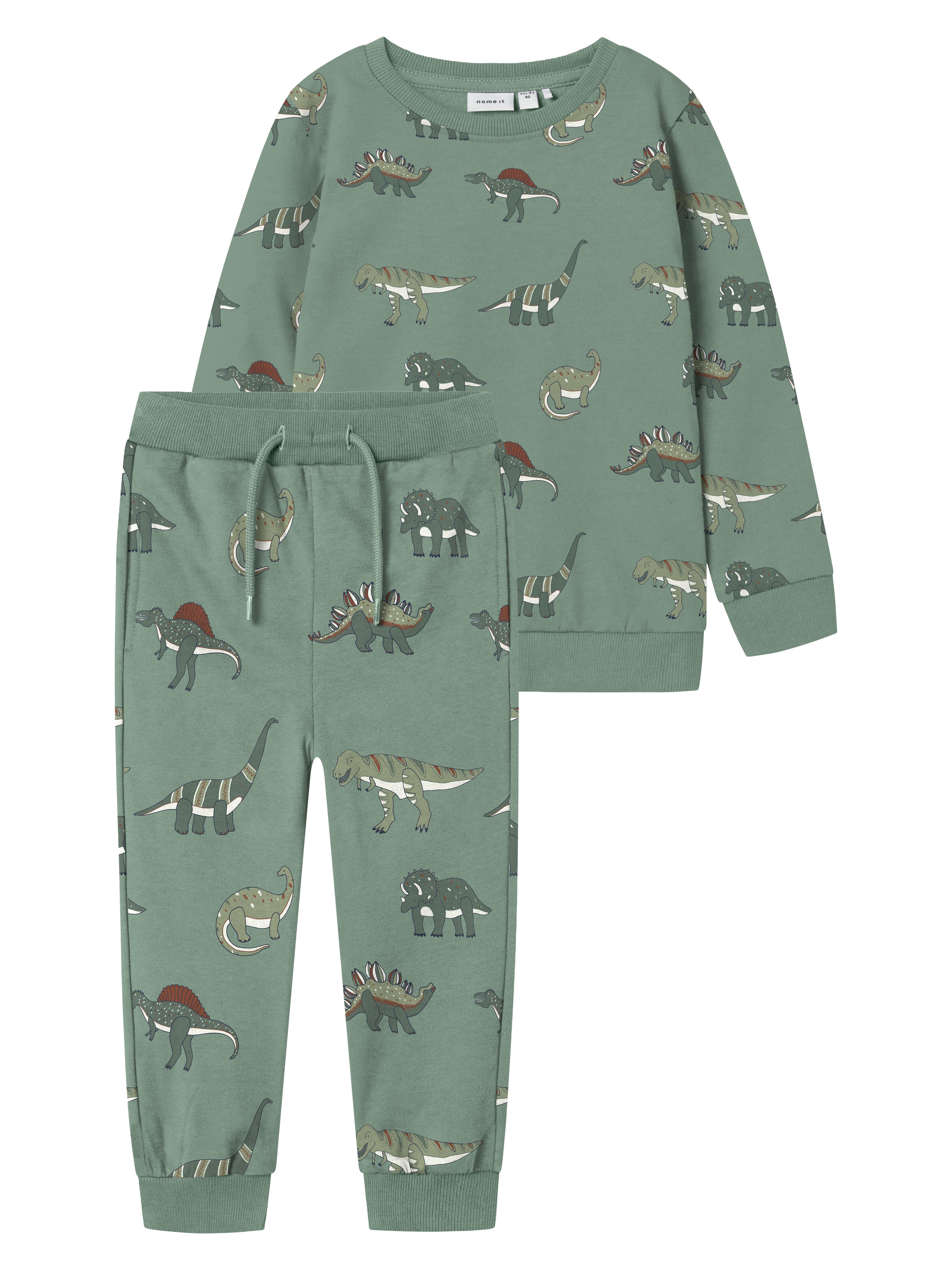 Name It Schlafhose NMMNENEAN LS SWE BRU PB SET (Set, 2-tlg)