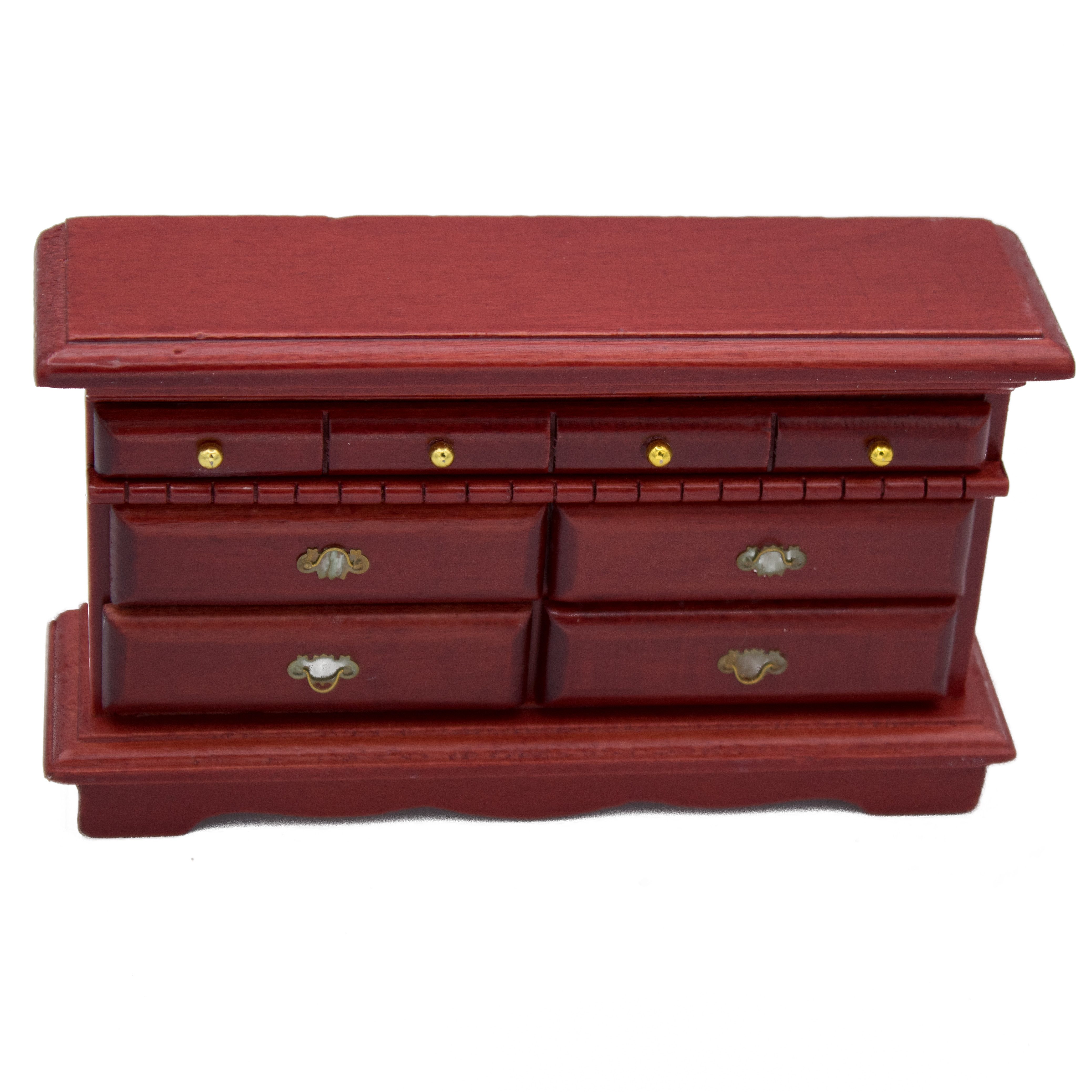 Streets Ahead Dollshouse Кукольная мебель Kommode Sideboard für Puppenhaus 1:12 Mahagoni, aus Holz