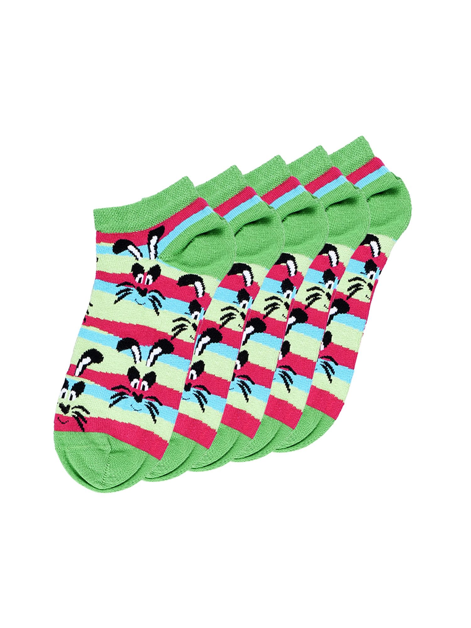 UnaBux Sneakersocken Prints (5-Paar) Sneaker-socken füsslinge füßlinge
