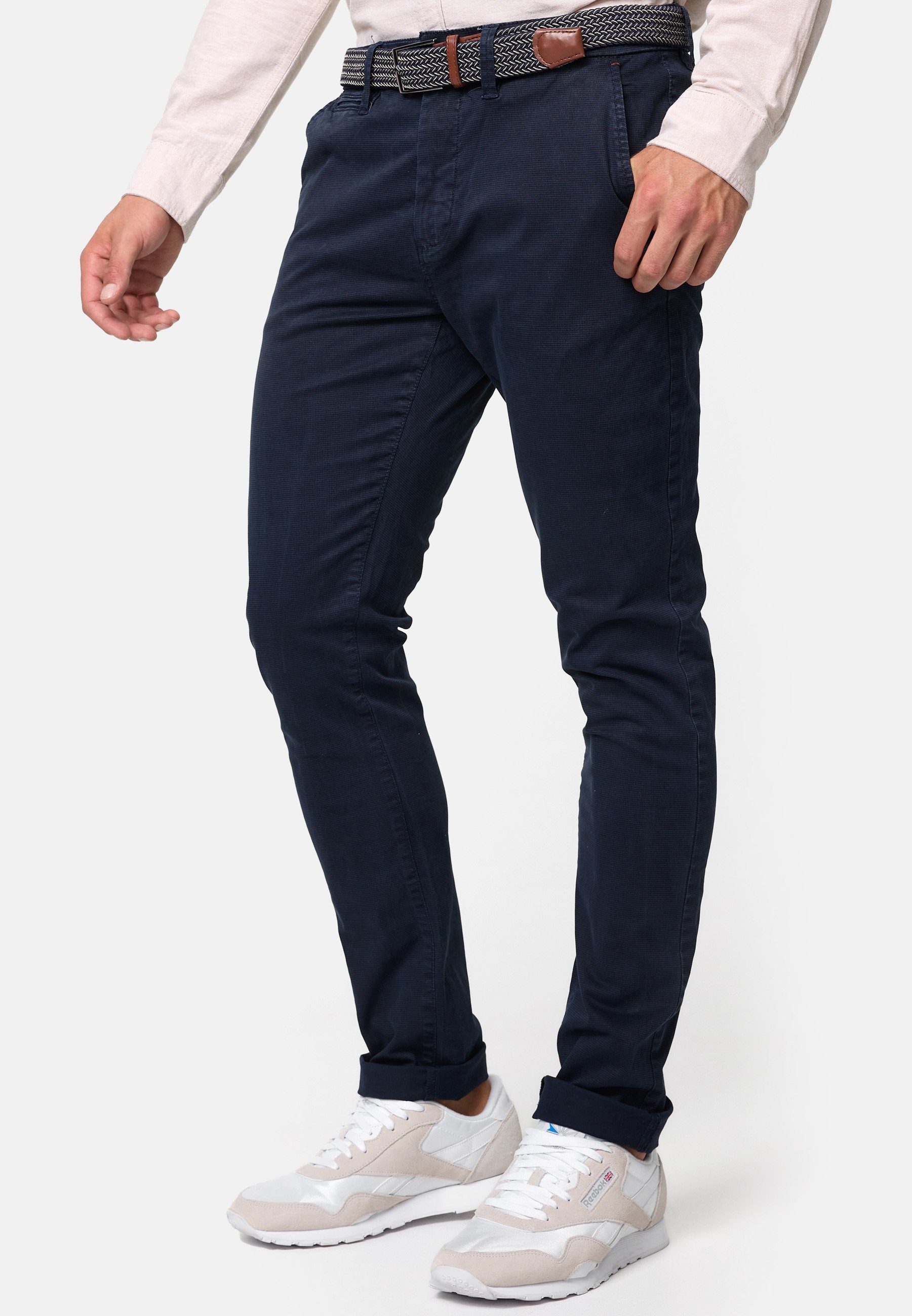 Indicode Chinohose Eary Mix Navy
