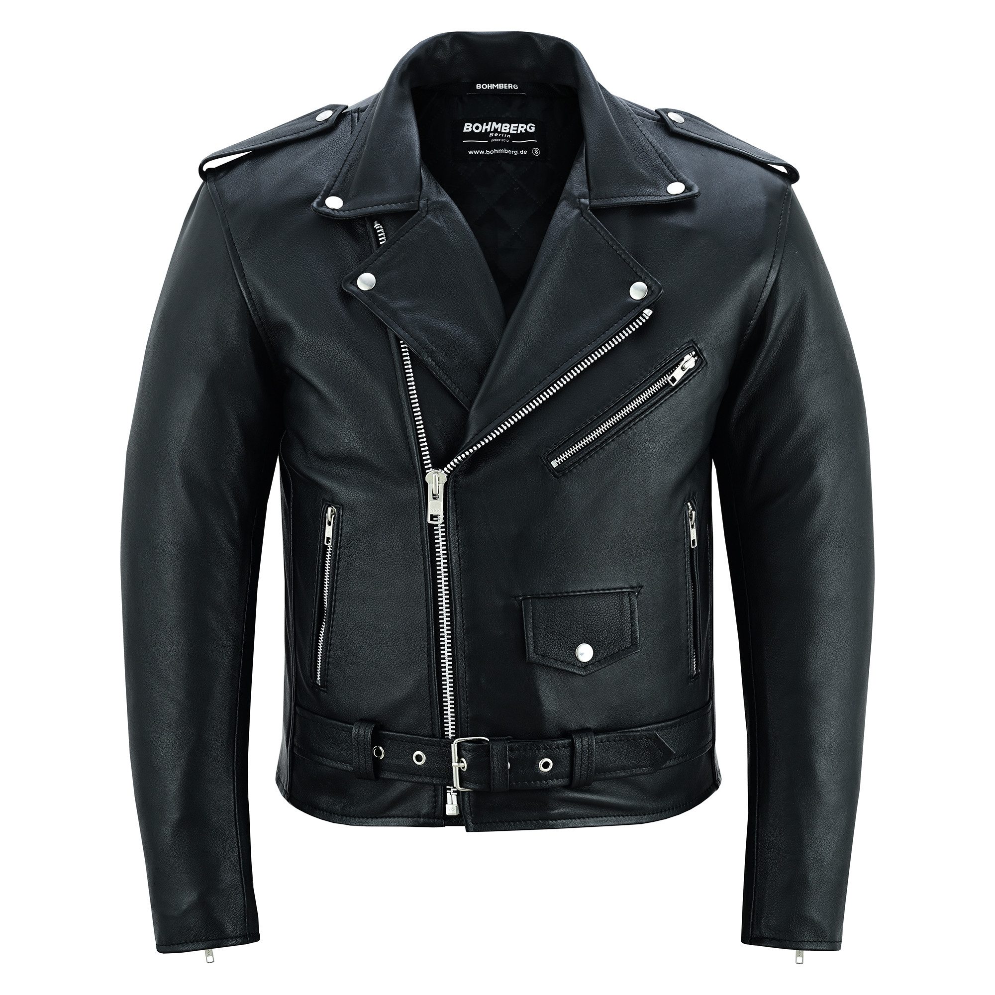 BOHMBERG Lederjacke Herren Retro Biker Highway günstig online kaufen