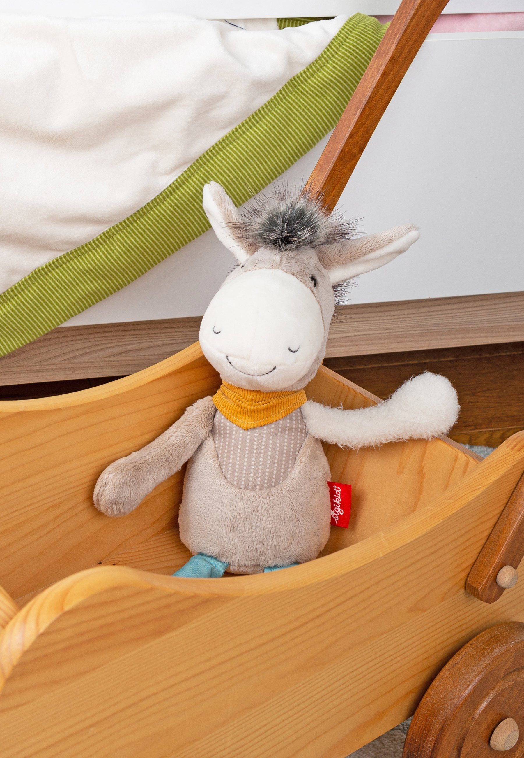 Sigikid Kuscheltier Esel Patchwork Sweety für Babys und Kinder Unisex (1-St)