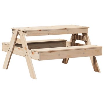 vidaXL Gartentisch Picknicktisch für Kinder 88x97x52 cm Massivholz Kiefer (1-St)