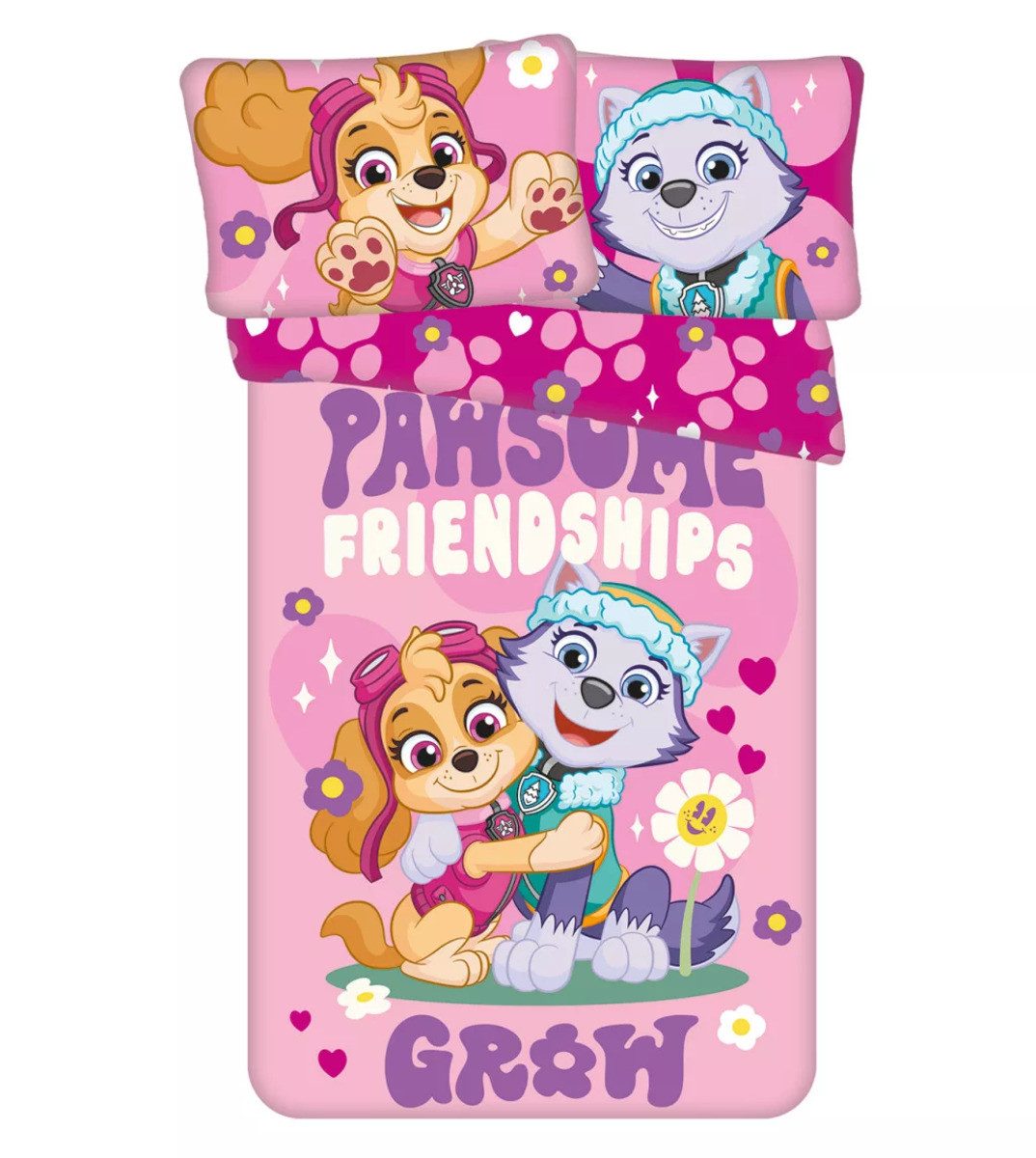 PAW PATROL Kinderbettwäsche Paw Patrol Kinderbettwäsche 100x135cm Pawsome Set