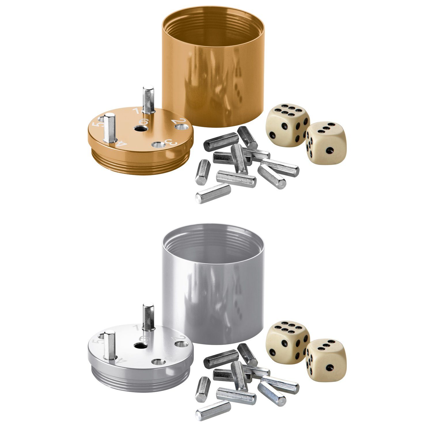 BestSaller Spiel SUPER SIX, Würfelspiel, 36 Spielstäbchen & 2 Würfel