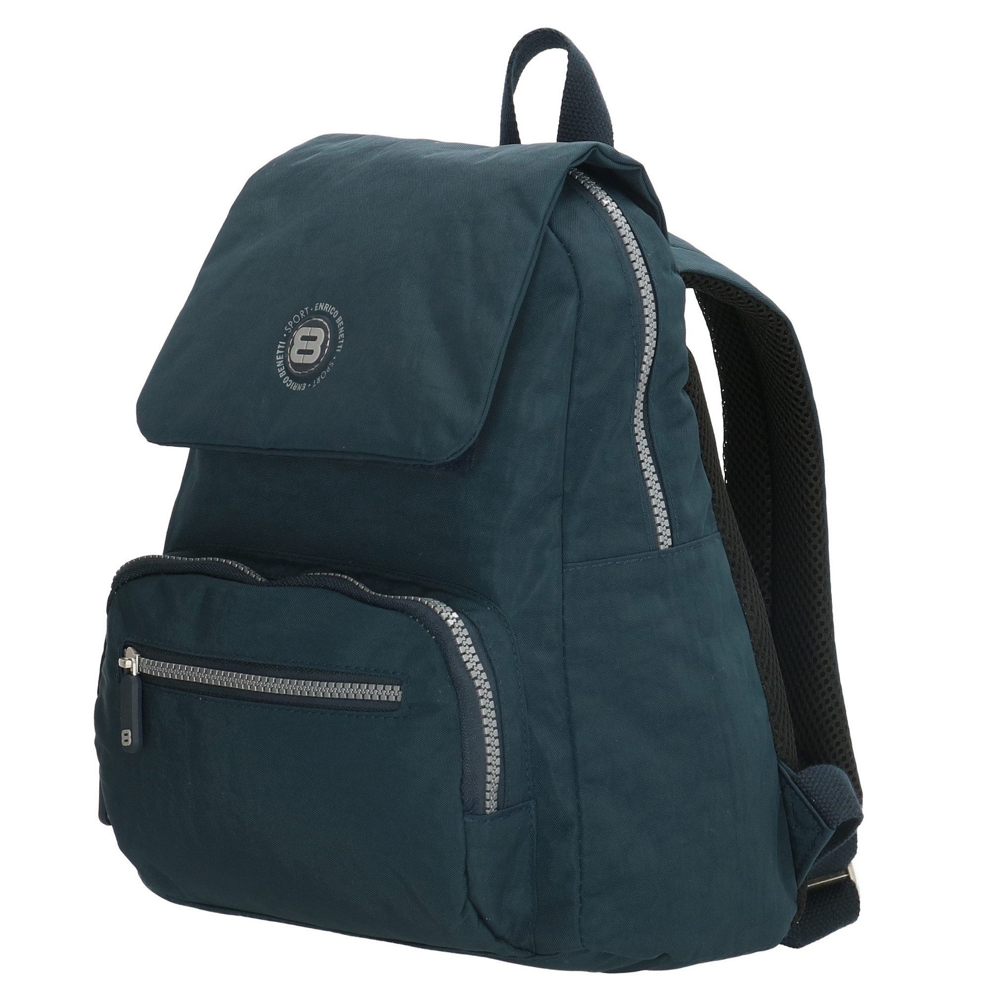 Enrico Benetti Freizeitrucksack blauer mittlerer Rucksack mit Klappe und Sicherheitsfach am Rücken