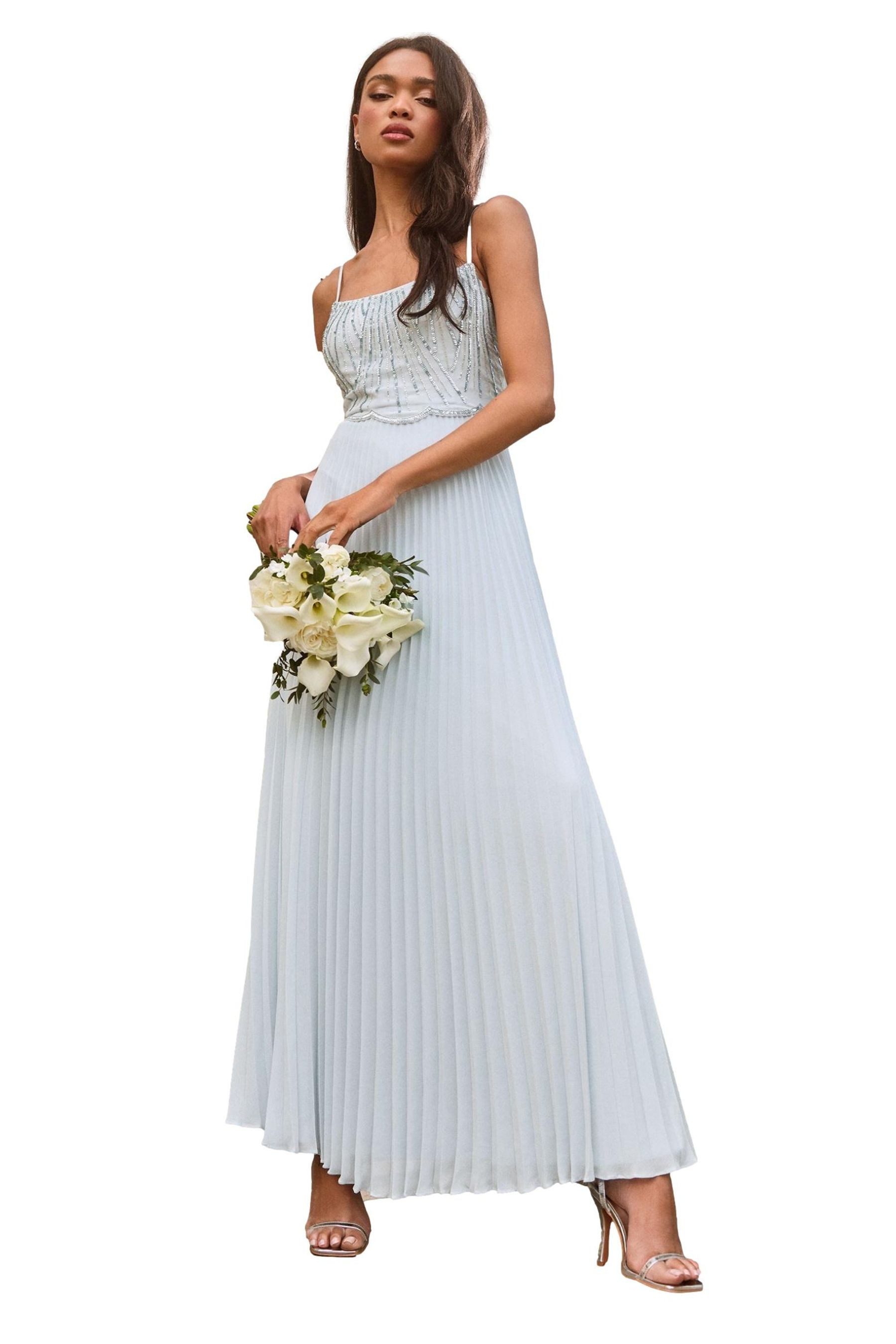 LIPSY Plisseekleid Lipsy Verziertes Maxikleid für Brautjungfern (1-tlg) günstig online kaufen